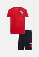 NIKE Completino rosso e nero da bambino con logo 9Q0616 U10 NIKE