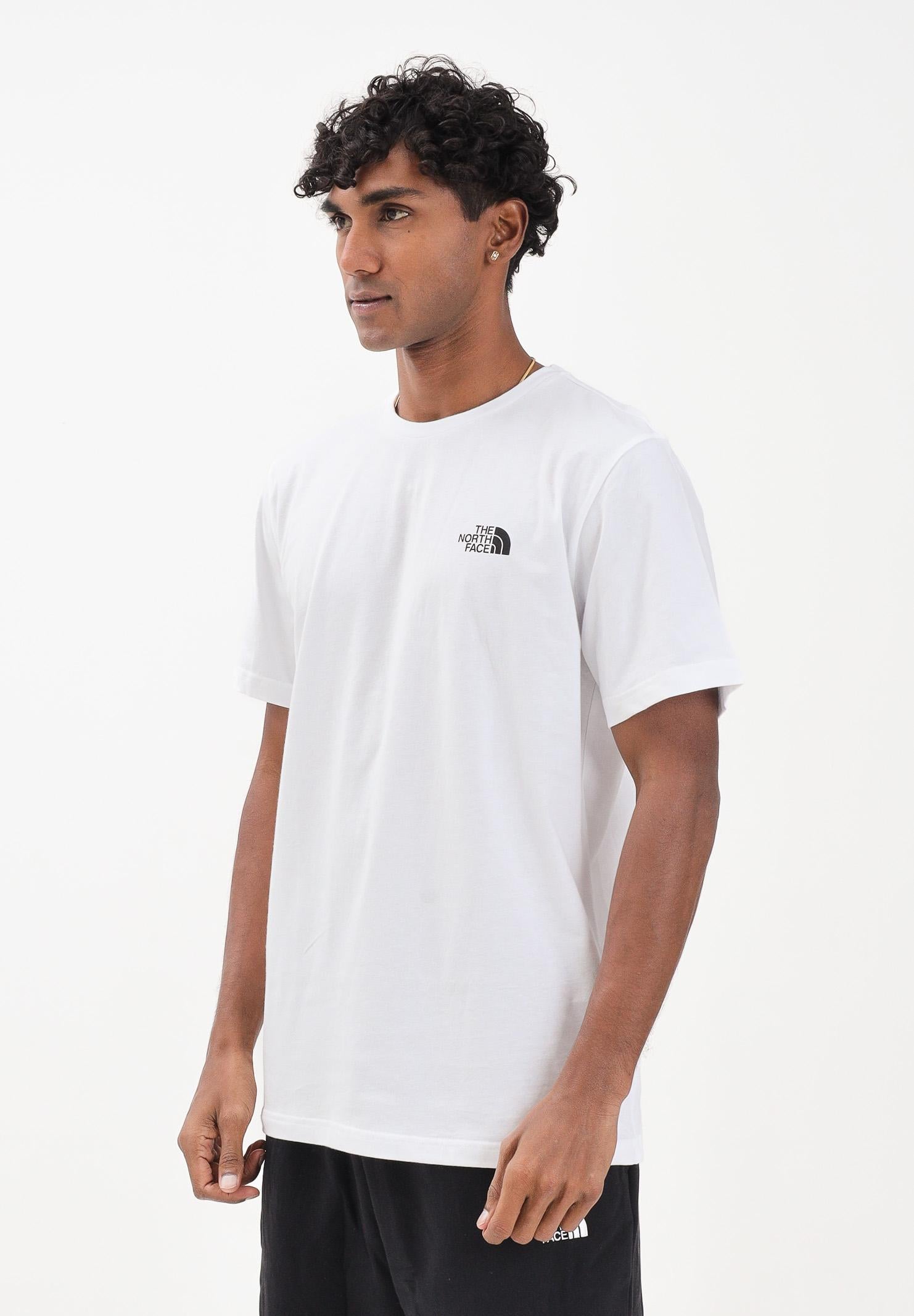 THE NORTH FACE T-shirt a manica corta MOUNTAIN SKETCH bianca da uomo NF0A8EE8FN41 . THE NORTH FACE