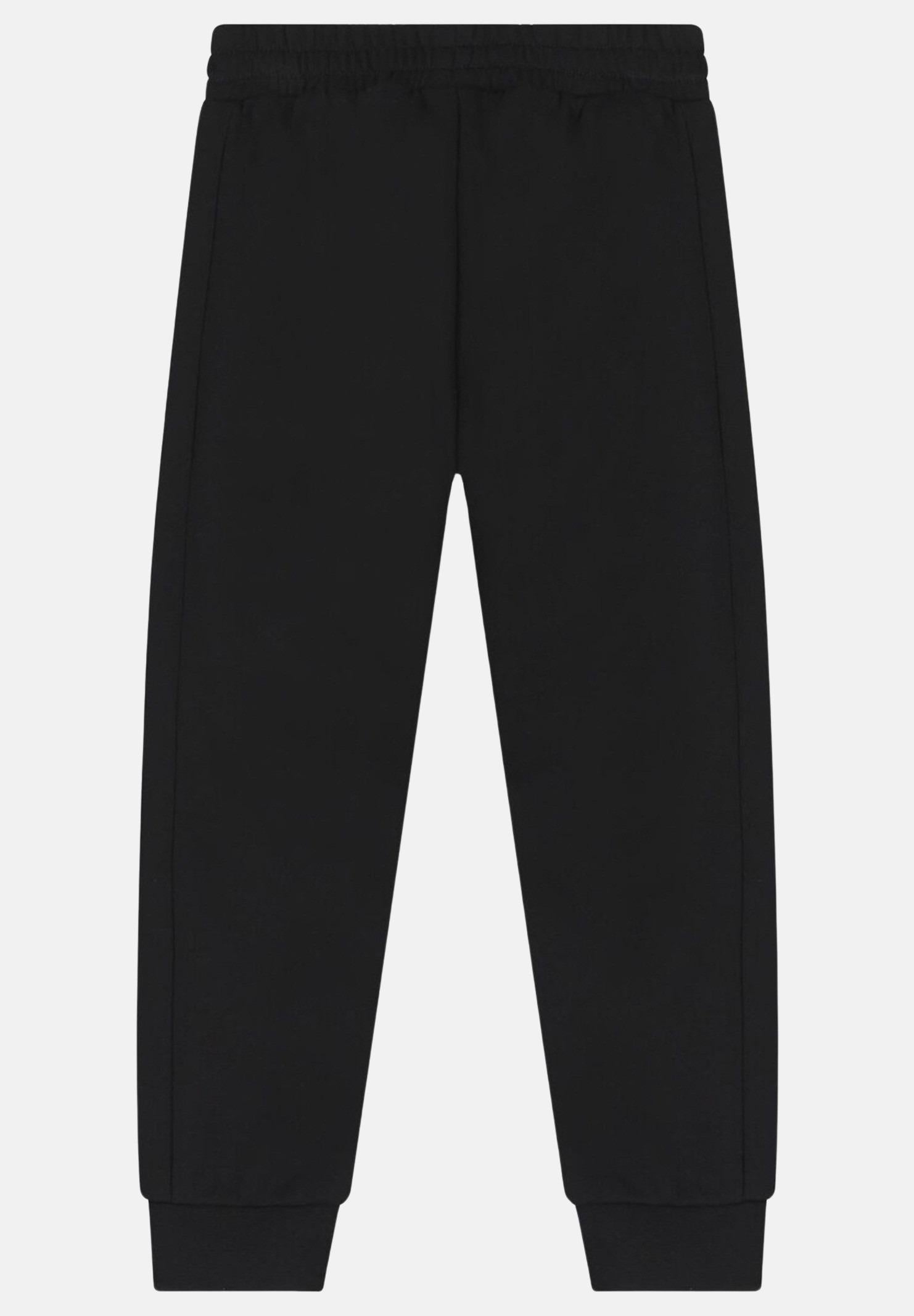 EA7 Pantalone sportivo nero da bambino con fasce logate 7B000194AF10368 UC001 EA7