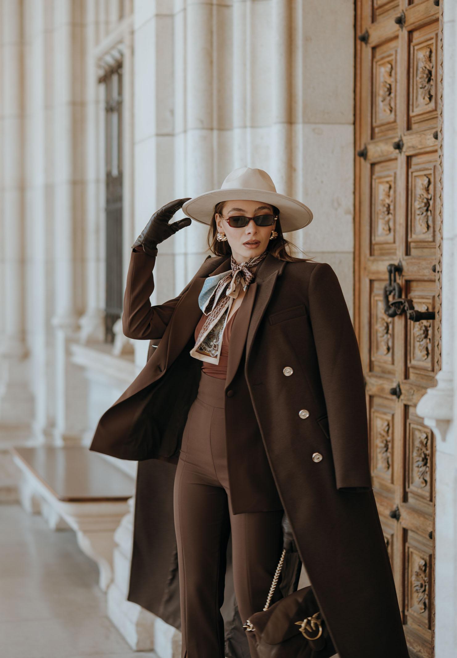 SANTAS Cappotto lungo ÉCLIPSE marrone da donna PV2623 MA SANTAS
