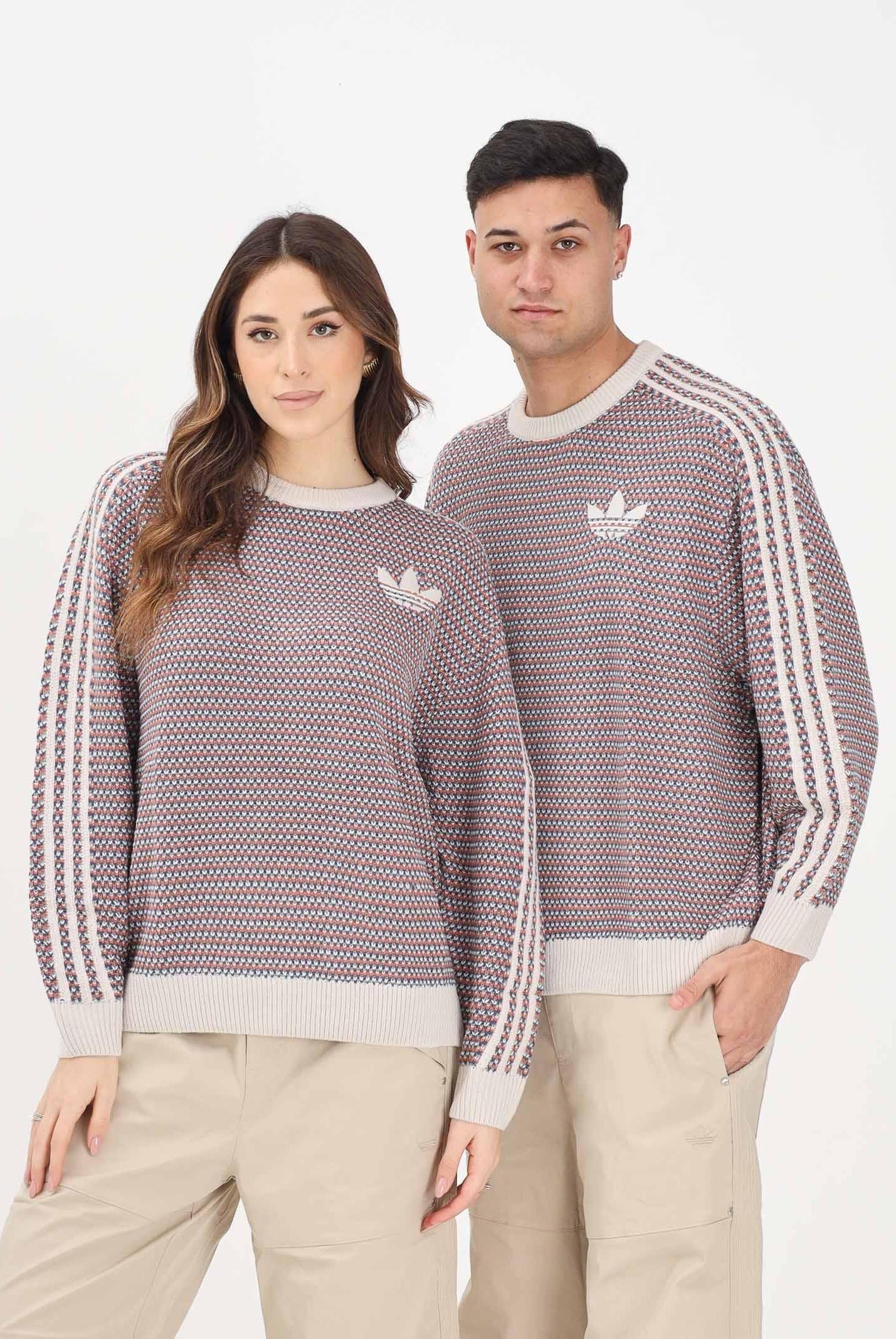 ADIDAS ORIGINALS Maglioncino girocollo Holiday Pack Knit multicolore per uomo e donna KQ6292 . ADIDAS ORIGINALS