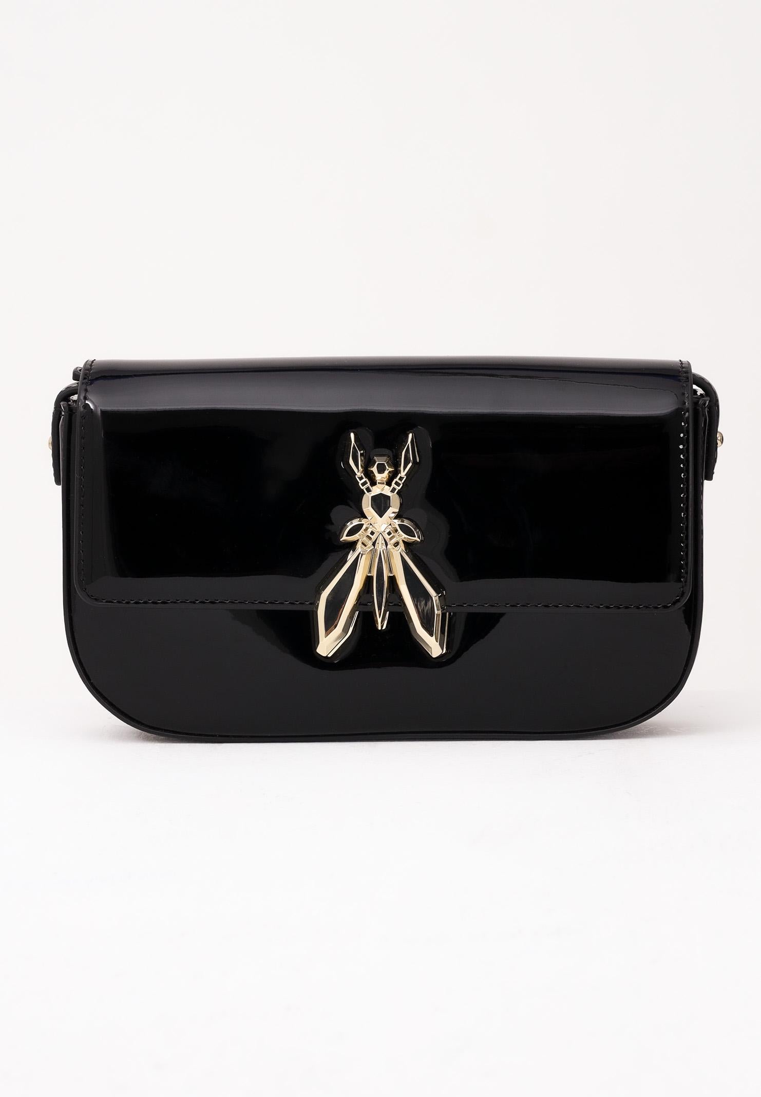 PATRIZIA PEPE Borsa a tracolla "ESSENTIAL" Fly nera da donna 8B0231L125 K182 PATRIZIA PEPE