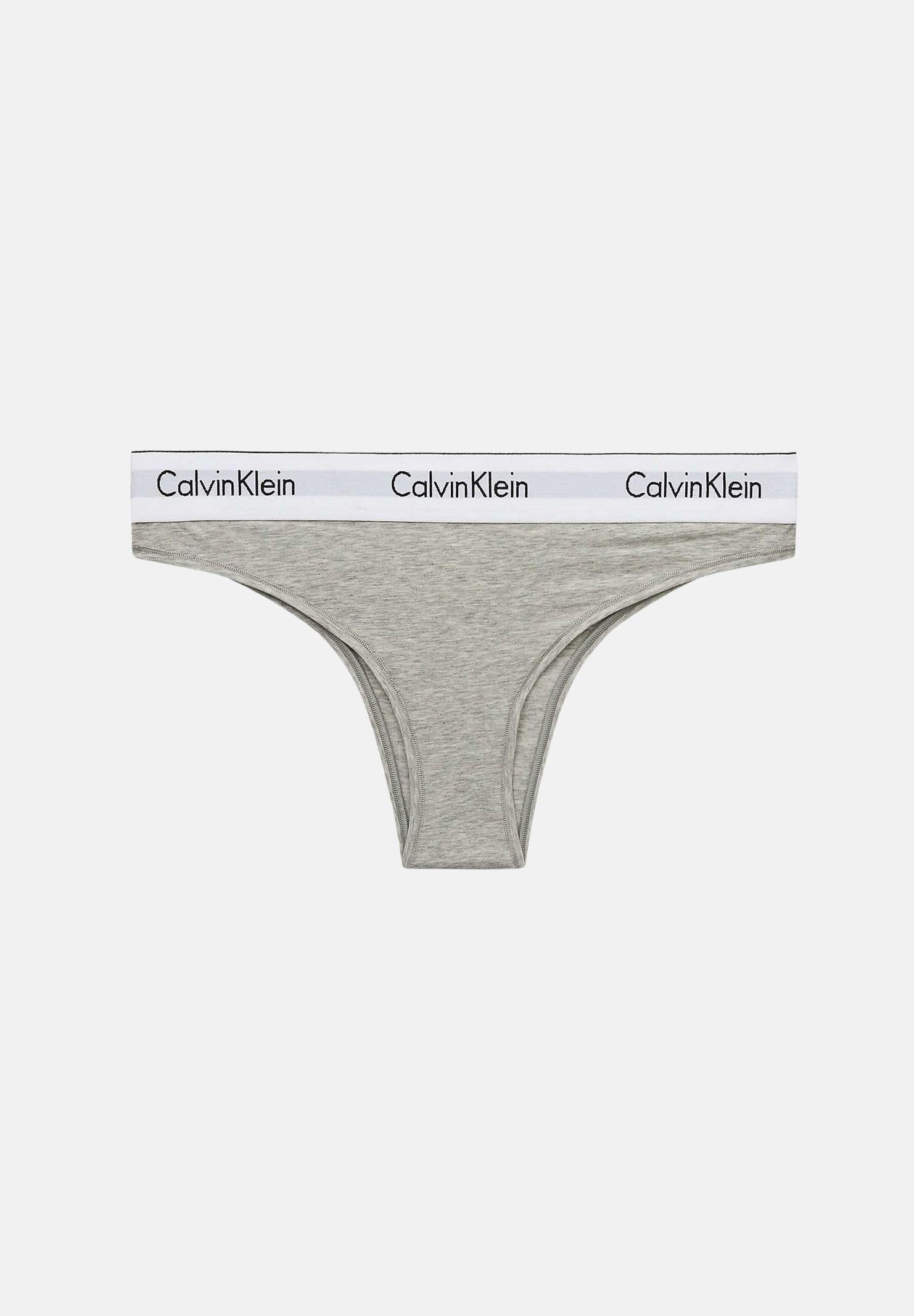 CALVIN KLEIN Slip grigio da donna con elastico logato 000QF5981E P7A CALVIN KLEIN