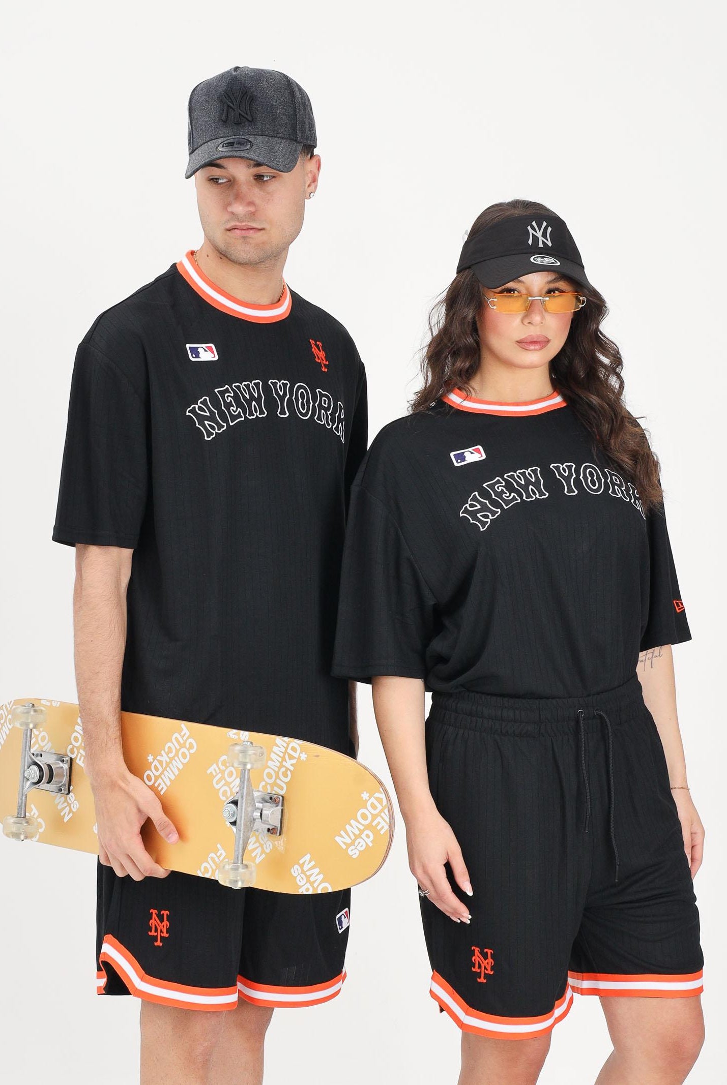 NEW ERA T-shirt a manica corta New York Mets e logo MLB Arch nera per uomo e donna 60856159 . NEW ERA