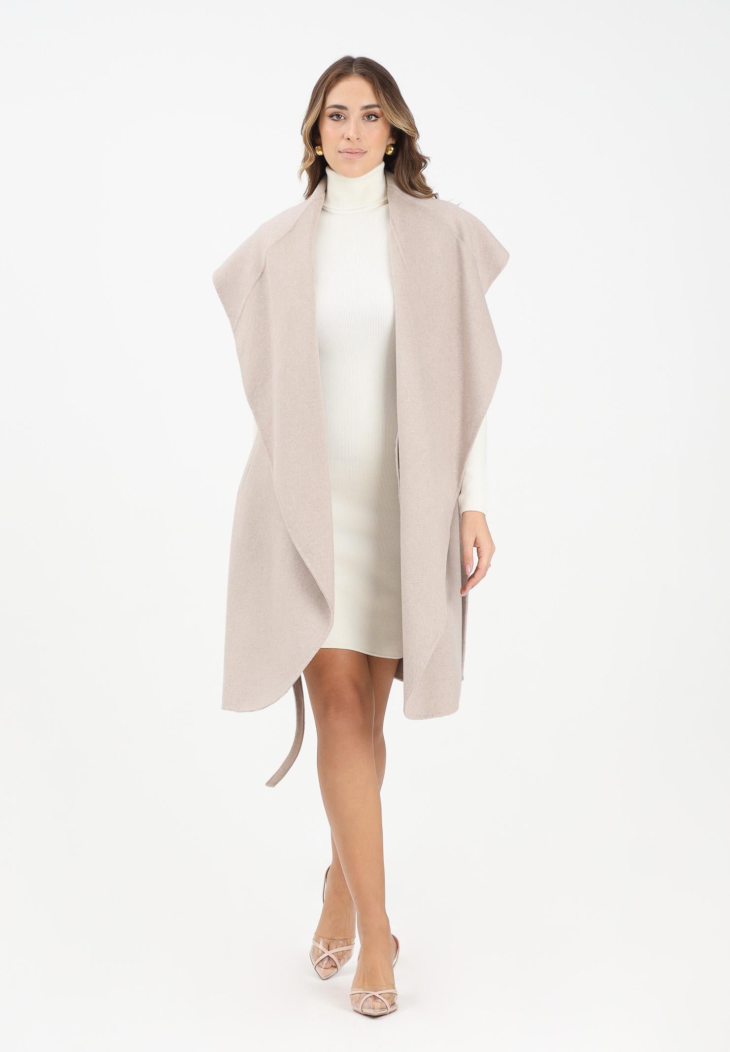 VICOLO Cappotto smanicato beige da donna TF0056 FU114 VICOLO