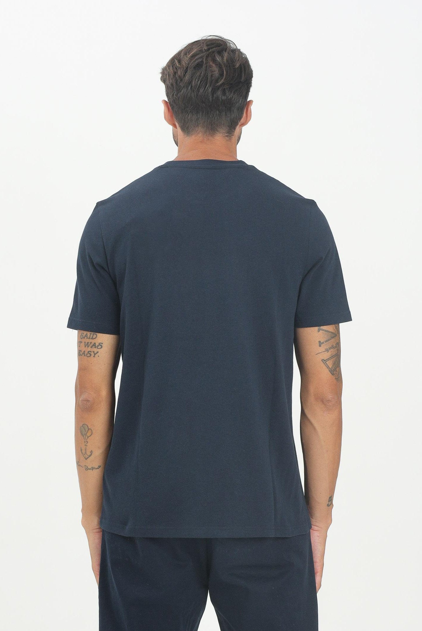 TOMMY HILFIGER T-shirt a manica corta blu da uomo con logo MW0MW39843DW5 TOMMY HILFIGER