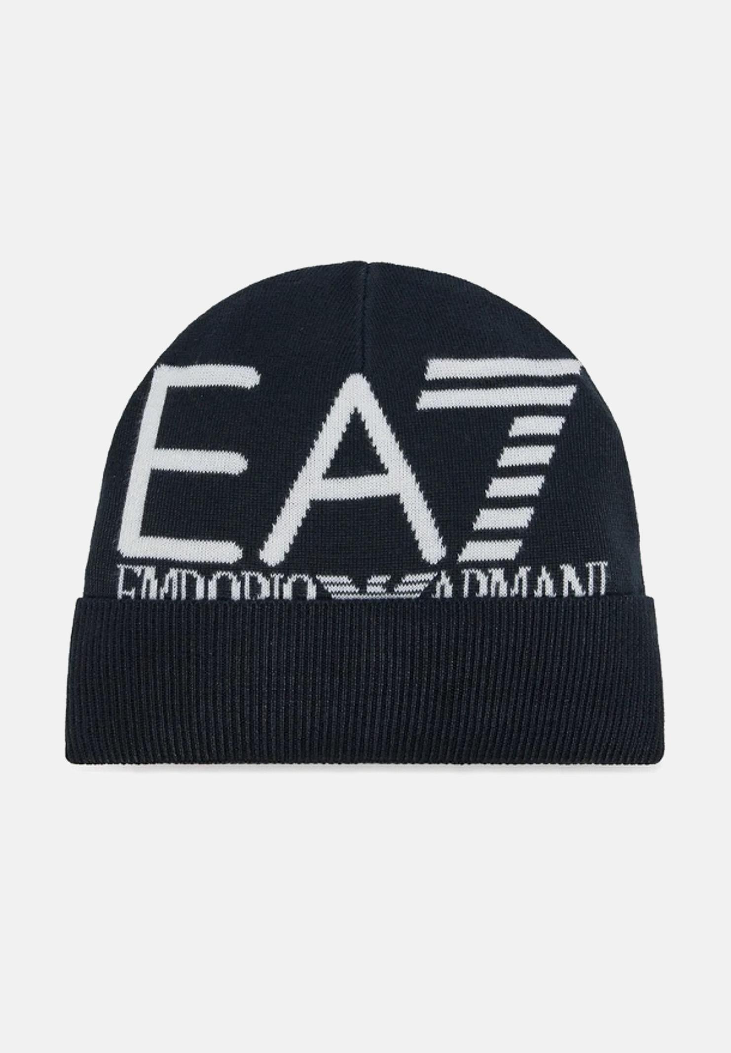EA7 Berretto di lana blu da uomo con logo 7X000006AF11994 MB038 EA7