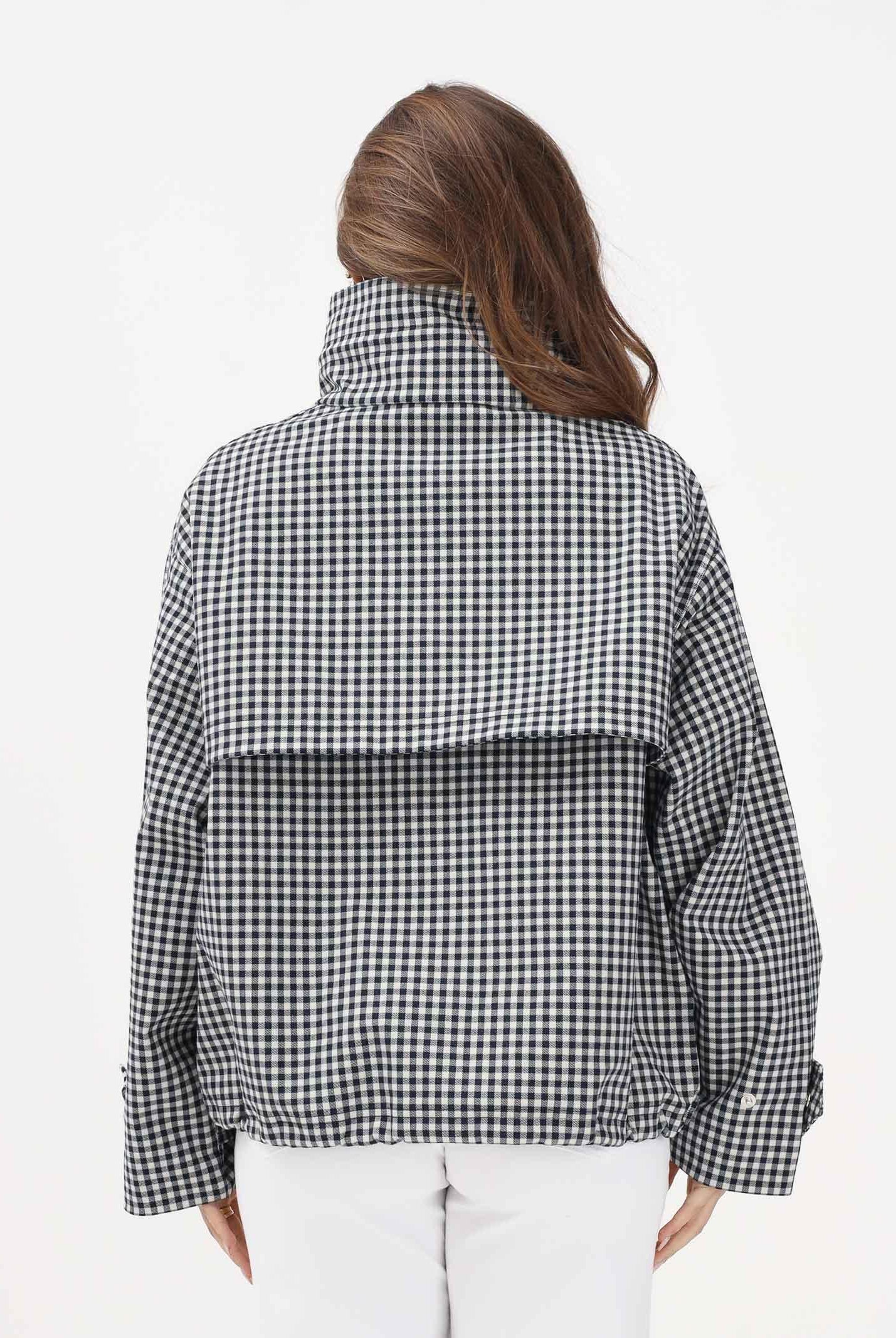 BARBOUR Piumino Bronwyn a quadretti bianco e blu da donna 261-LSP0320 NY71 BARBOUR