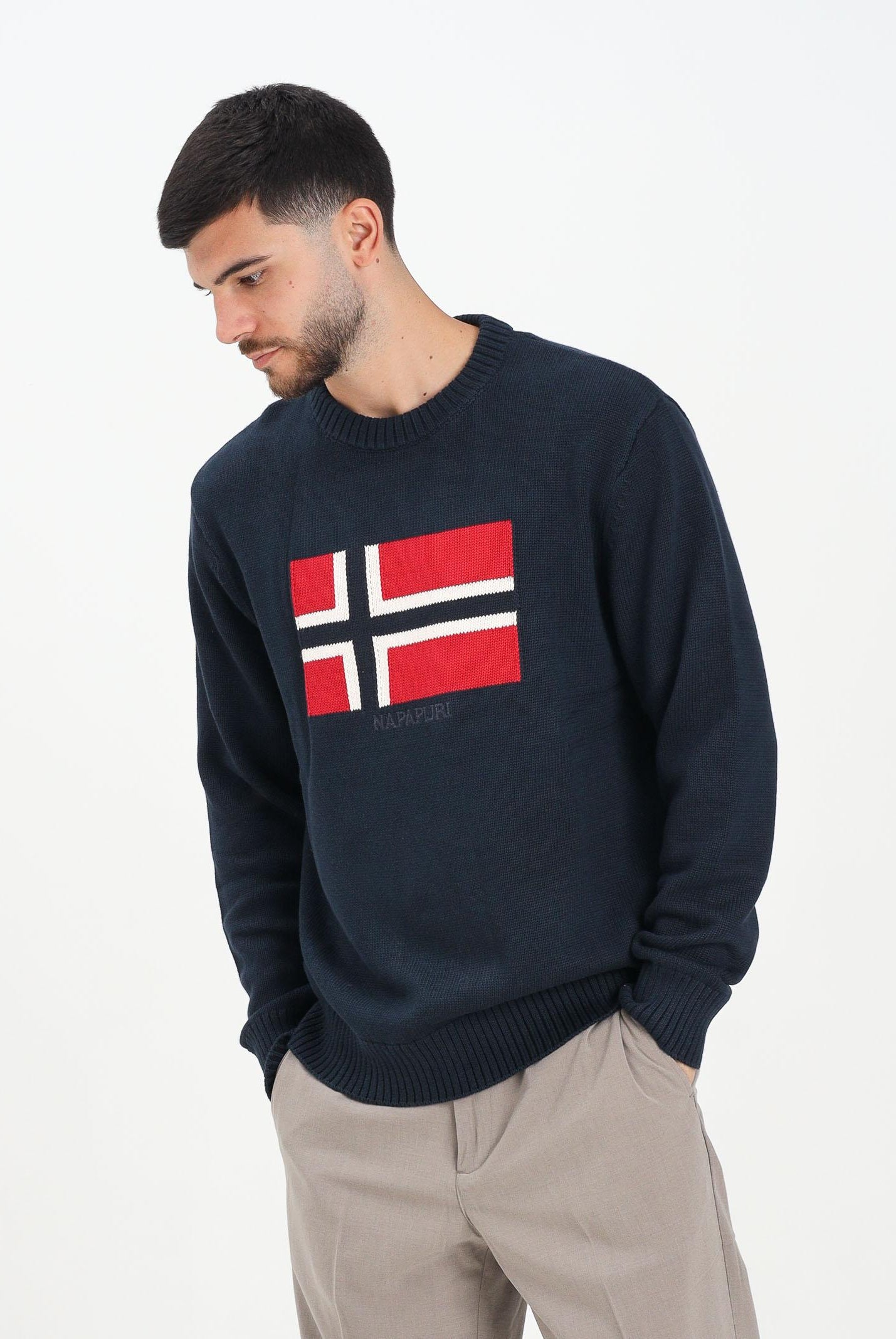 NAPAPIJRI Maglione girocollo Mura blu da uomo NP0A891U1761 . NAPAPIJRI