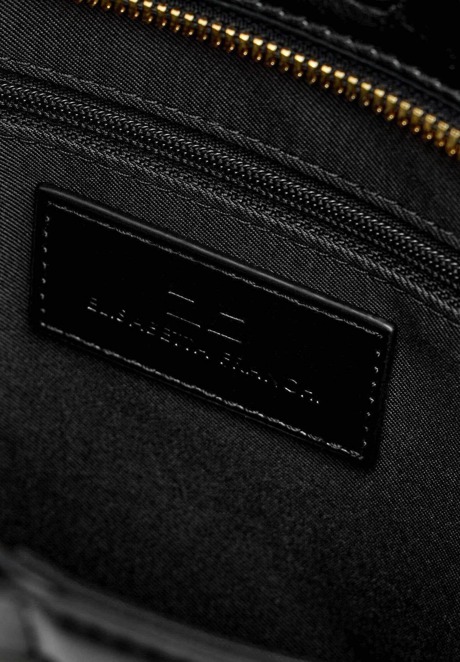 ELISABETTA FRANCHI Pochette nera da donna effetto naplak BS18A61E2 110 ELISABETTA FRANCHI