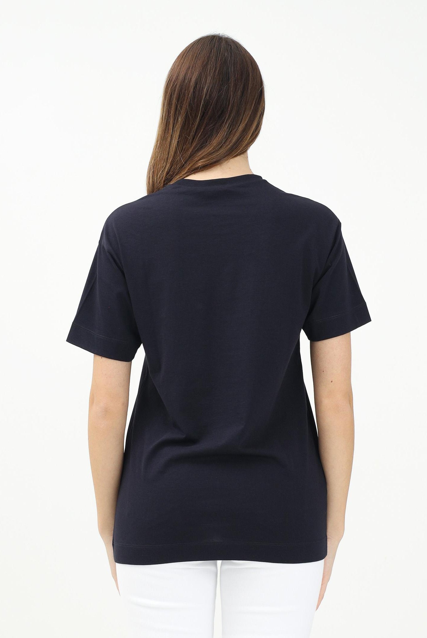 MARNI T-shirt a manica corta blu per donna, ragazzi e bamini con taschino e logo M01415M00RF 0M803 MARNI