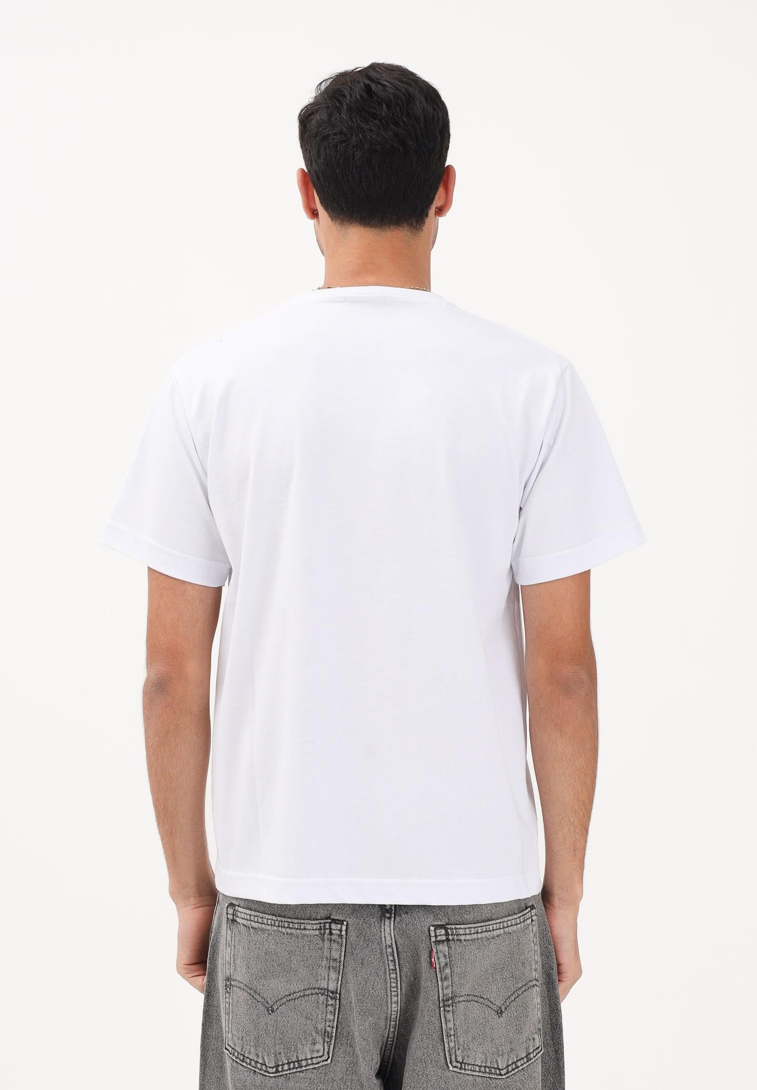 GCDS T-shirt a manica corta bianca per uomo e donna con stampa C1MWQC065J079 100A GCDS