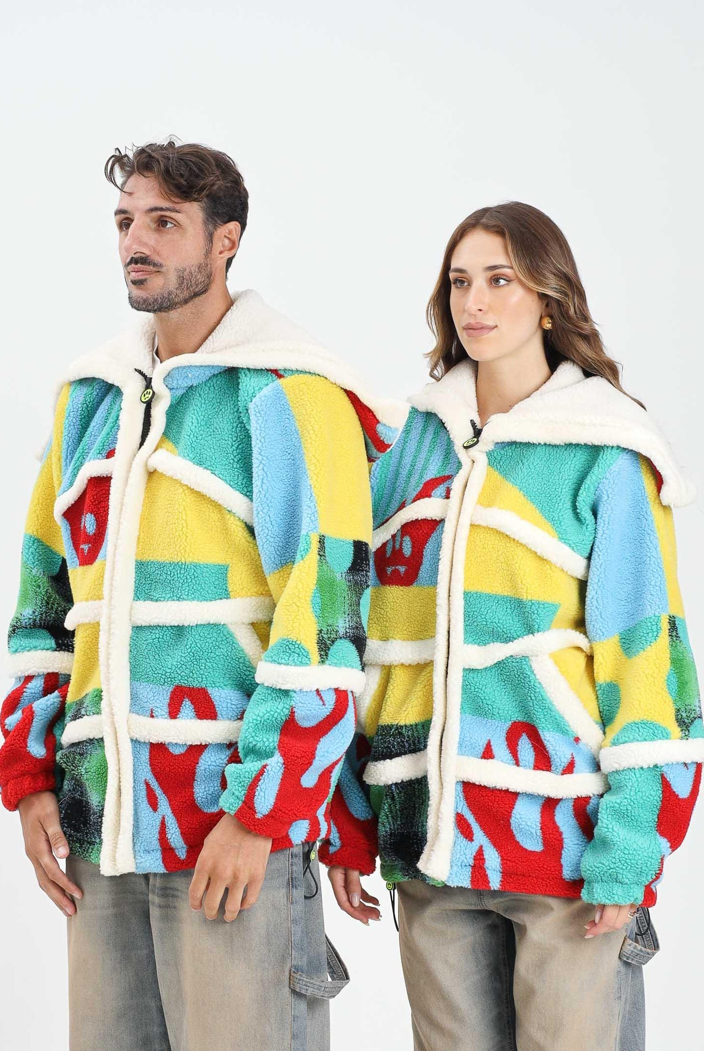 BARROW Giubbotto in pile multicolore per uomo e donna F5BWUAJK119 140 BARROW