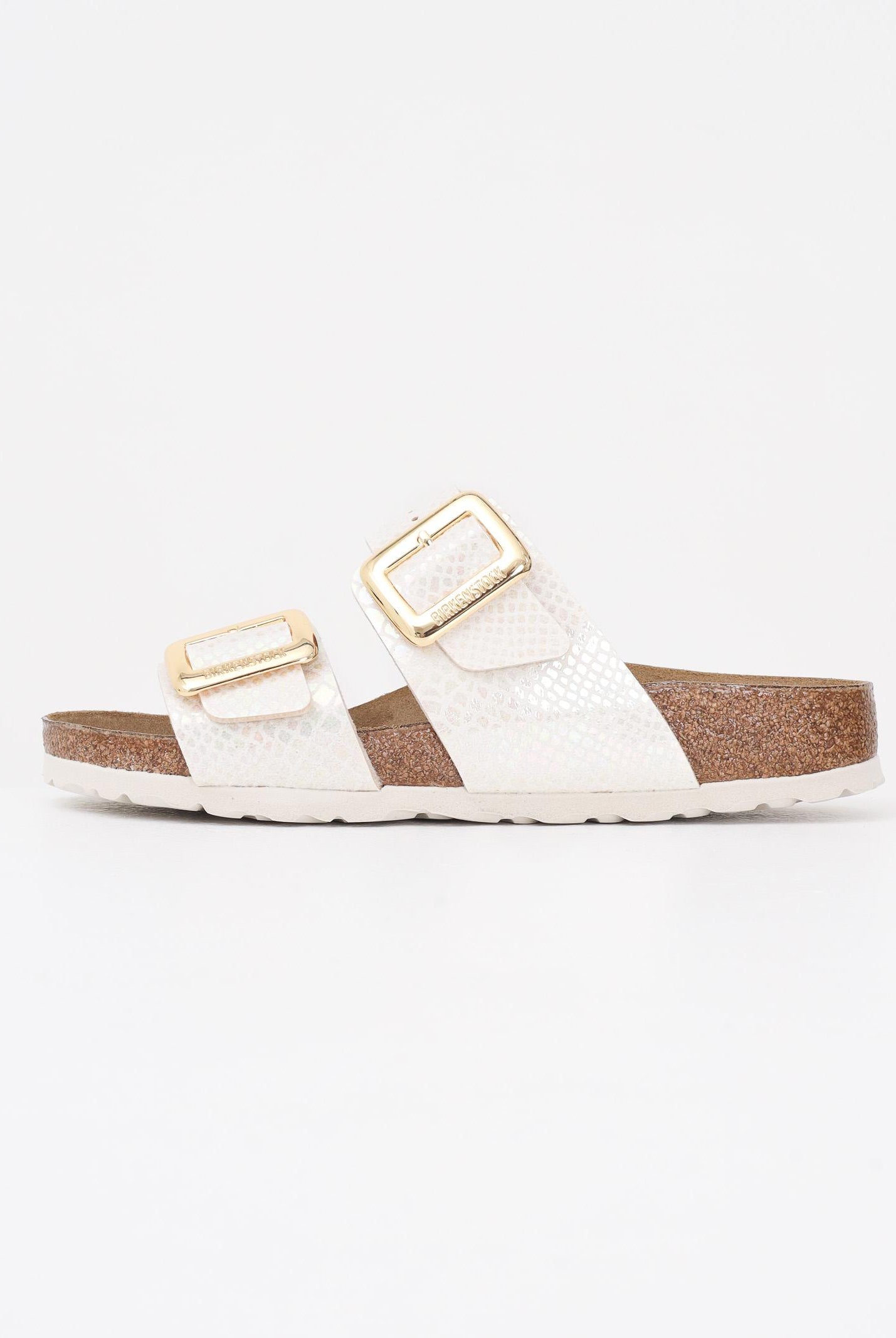 BIRKENSTOCK Ciabatte Sydney Cushion Buckle crema da donna 1030258 . BIRKENSTOCK
