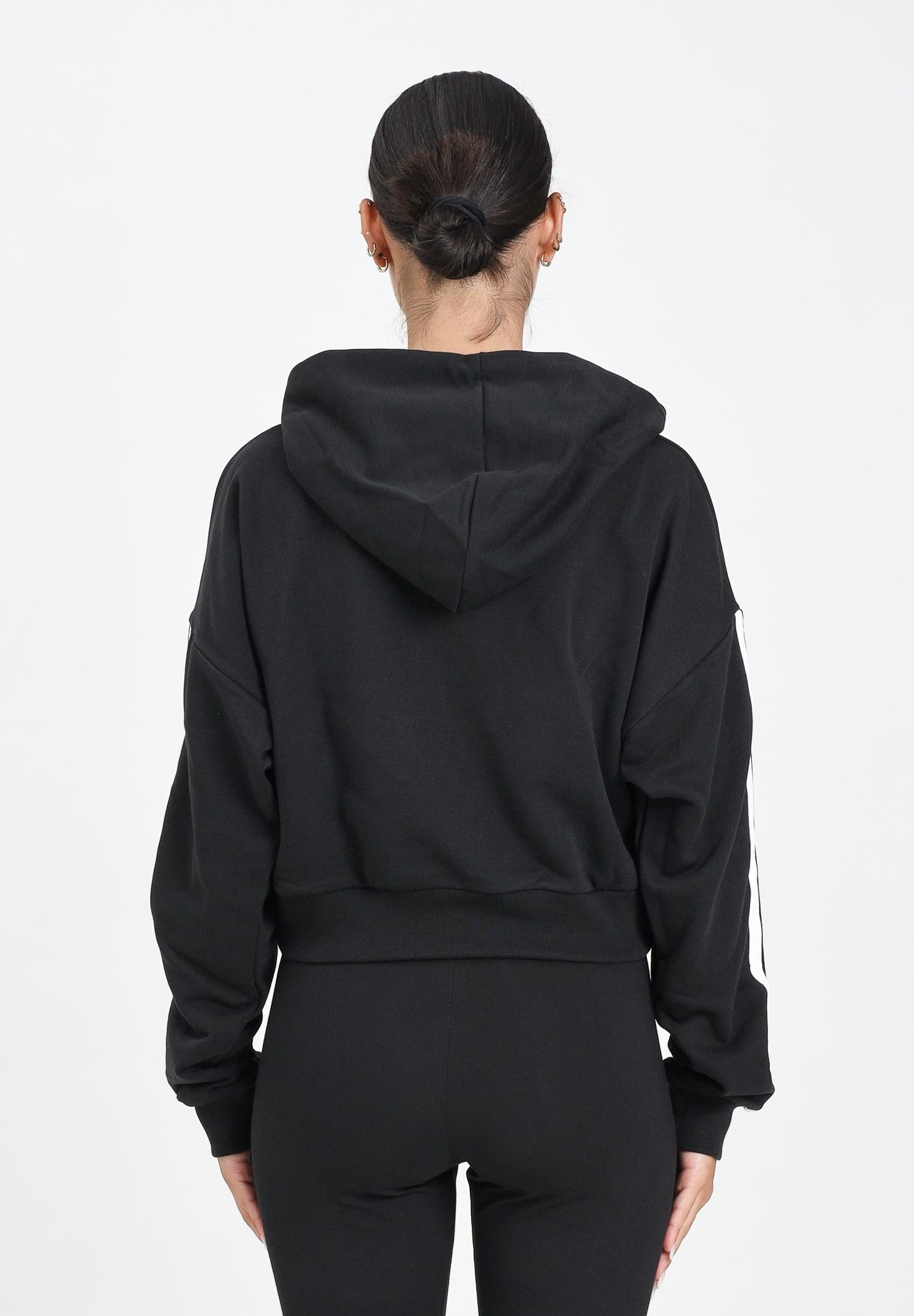 ADIDAS PERFORMANCE Felpa con cappuccio Essentials 3-Stripes French Terry nera da donna JE0017 ADIDAS PERFORMANCE