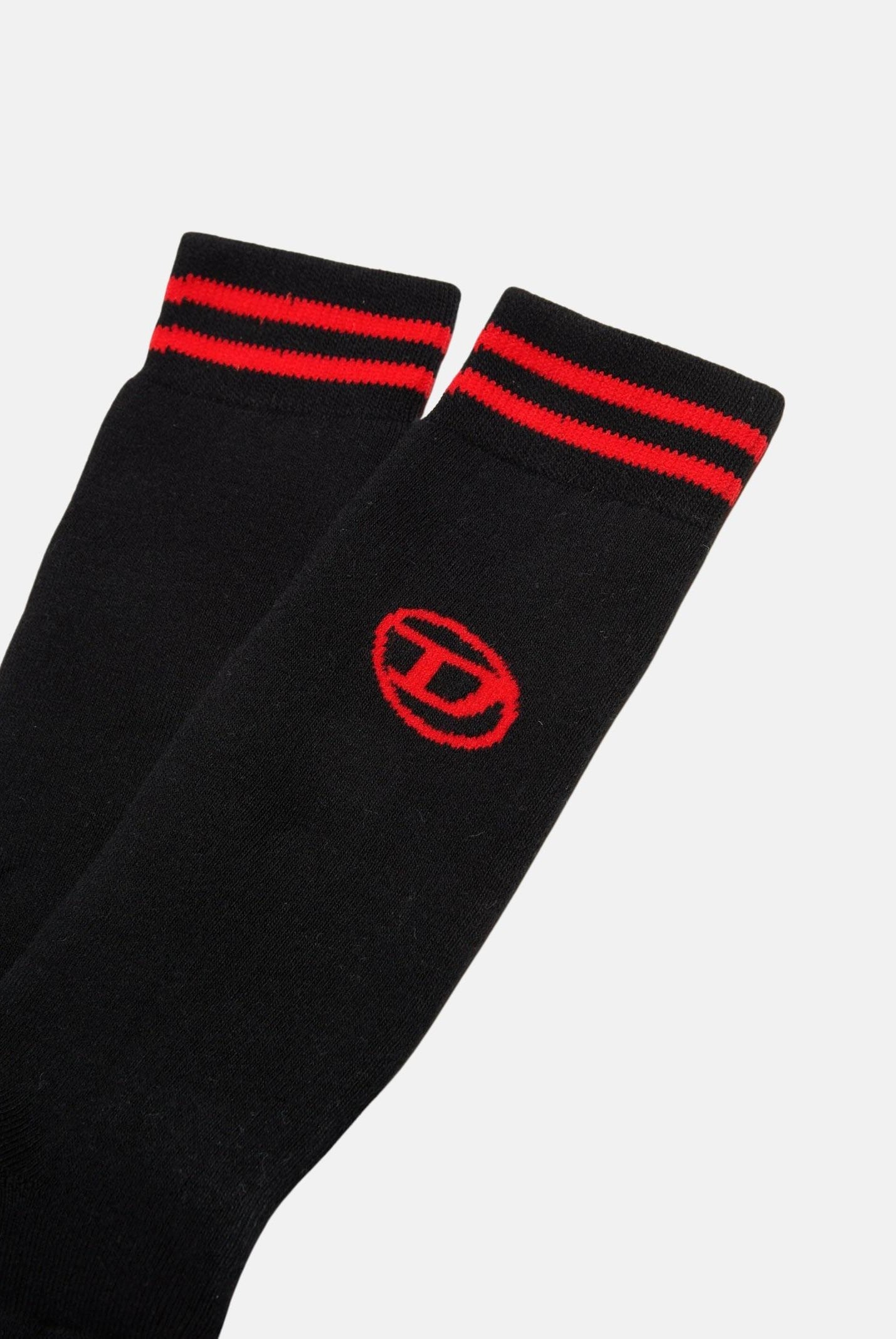 DIESEL Calzini (2 paia) bianchi e neri per uomo e donna con logo oval D J020750BAWN K900G DIESEL