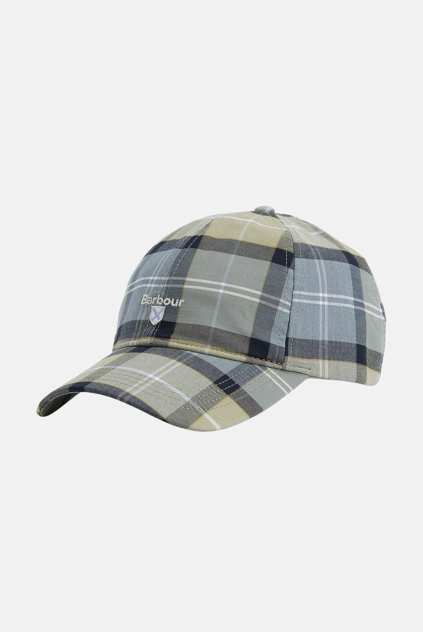BARBOUR Cappello con visiera Tartan nei toni del verde e celeste per uomo e donna 261-MHA0617 TN37 BARBOUR