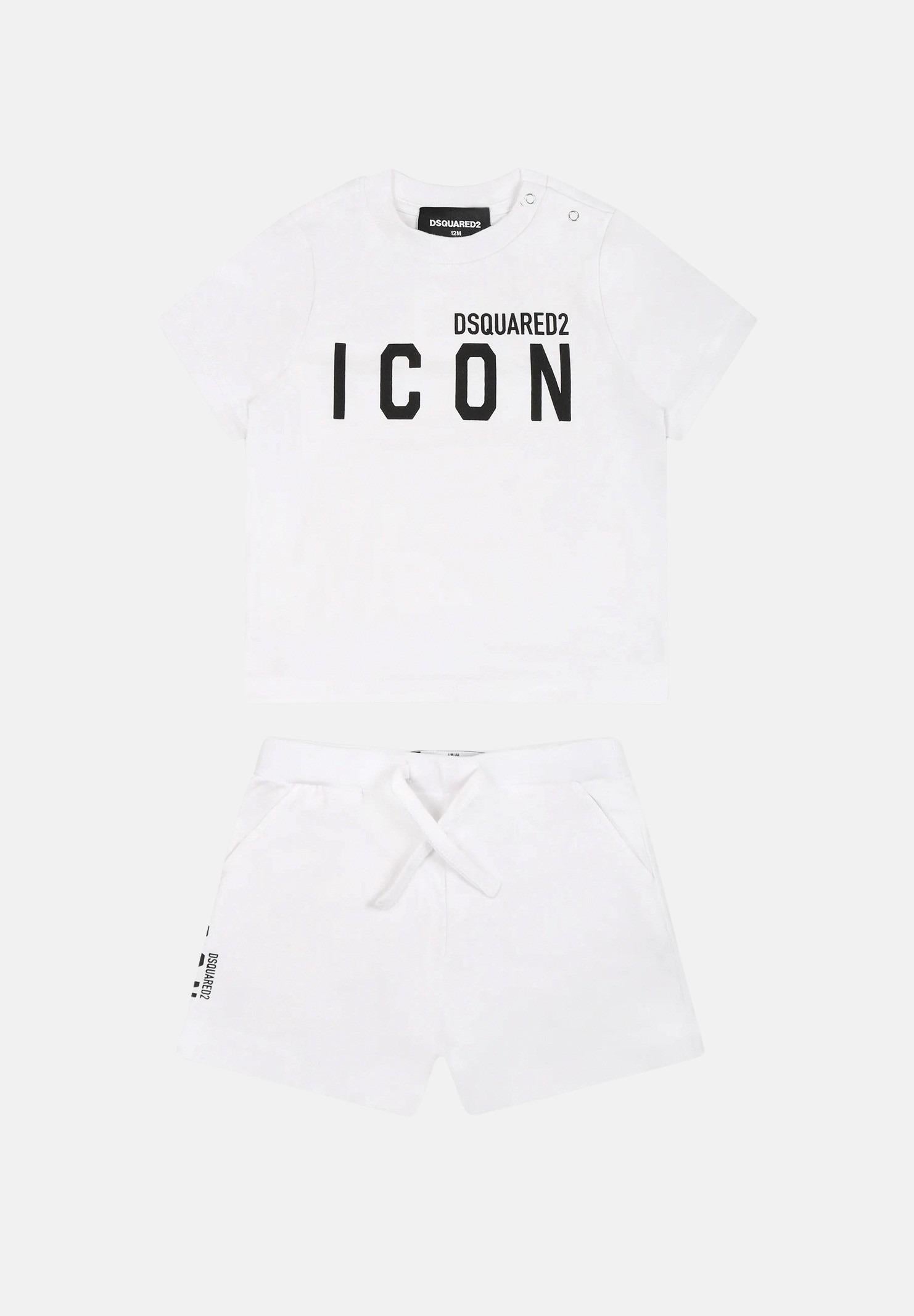 DSQUARED2 Completino bianco da neonato DQ2953D008J DQ100 DSQUARED2