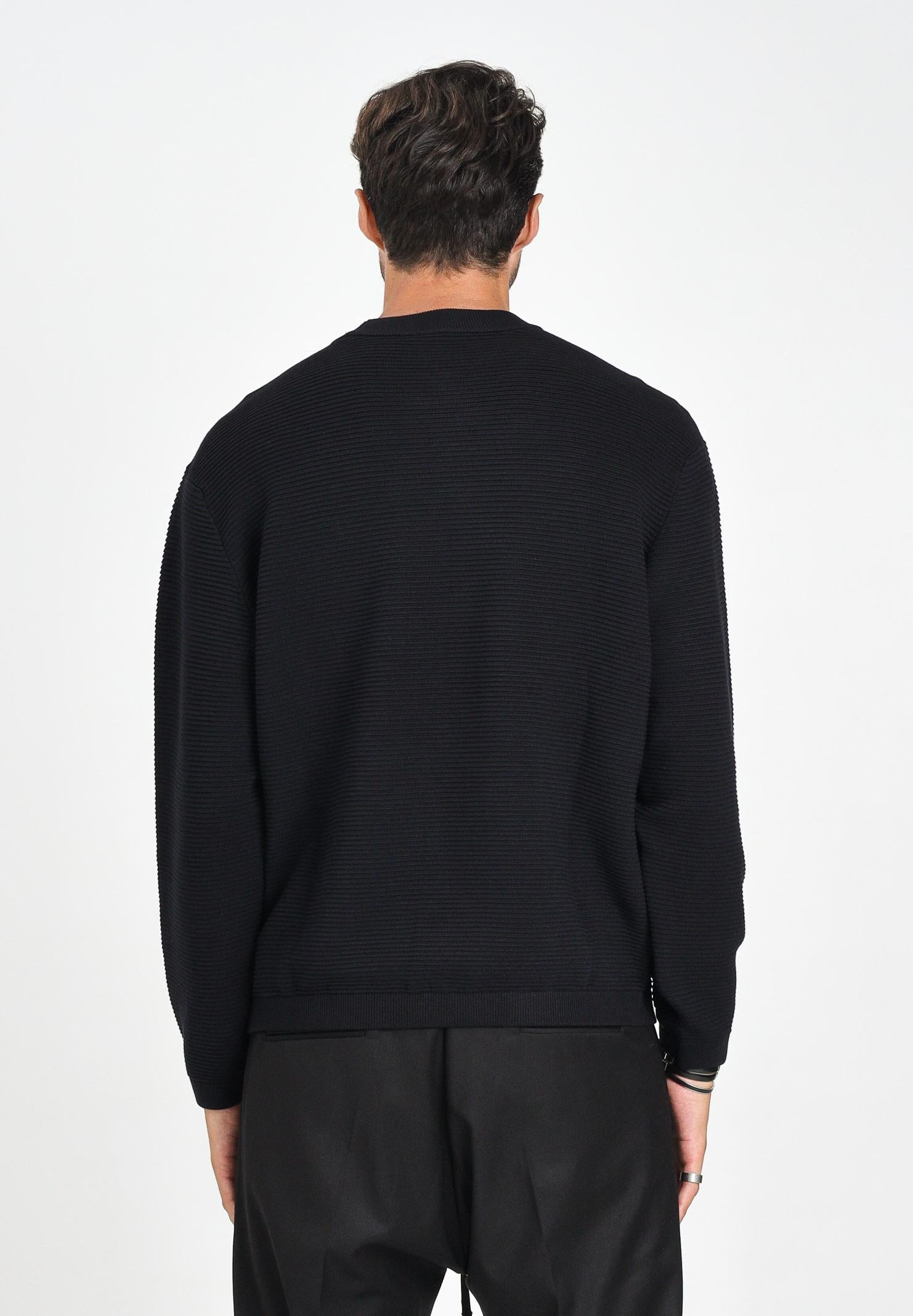 ARMANI EXCHANGE Maglioncino girocollo blu da uomo realizzato in maglia a coste XM000895AF10454 UB101 ARMANI EXCHANGE