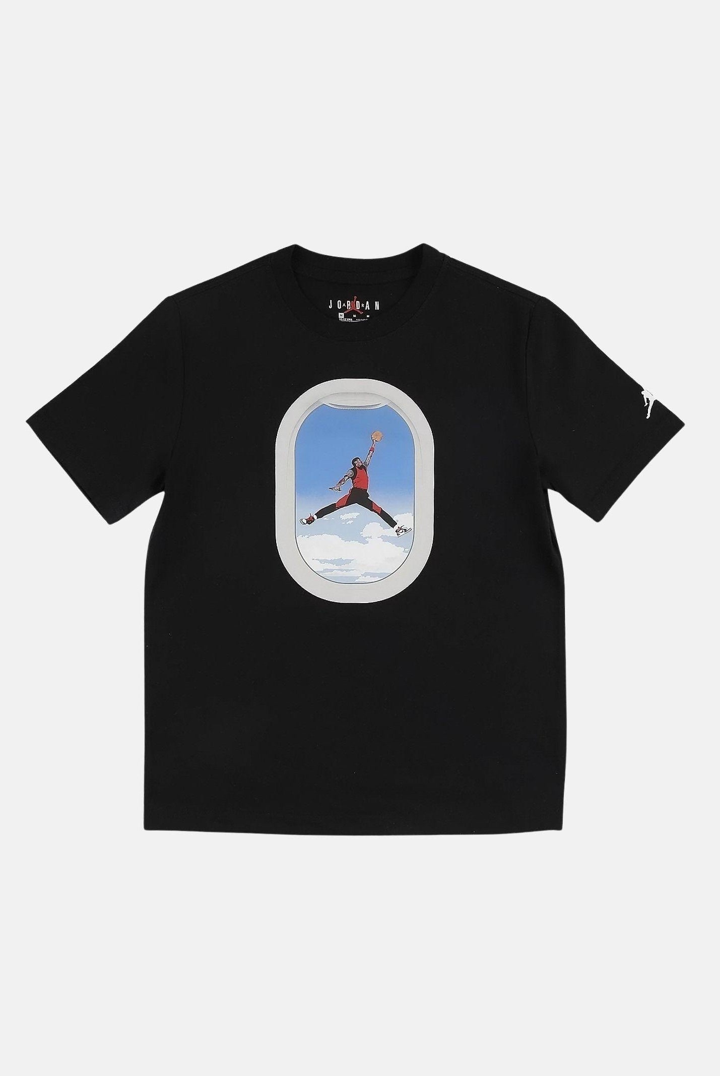JORDAN T-shirt a manica corta Plane Window nera da bambino 95F903 023 JORDAN