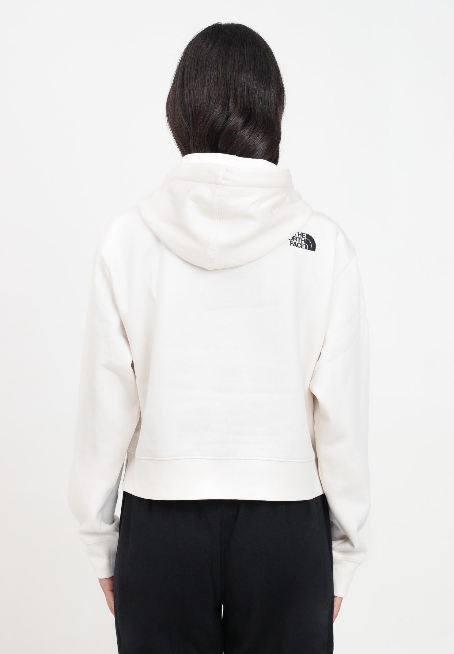 THE NORTH FACE Felpa con cappuccio Essential Crop bianca da donna NF0A89EXQLI1 . THE NORTH FACE