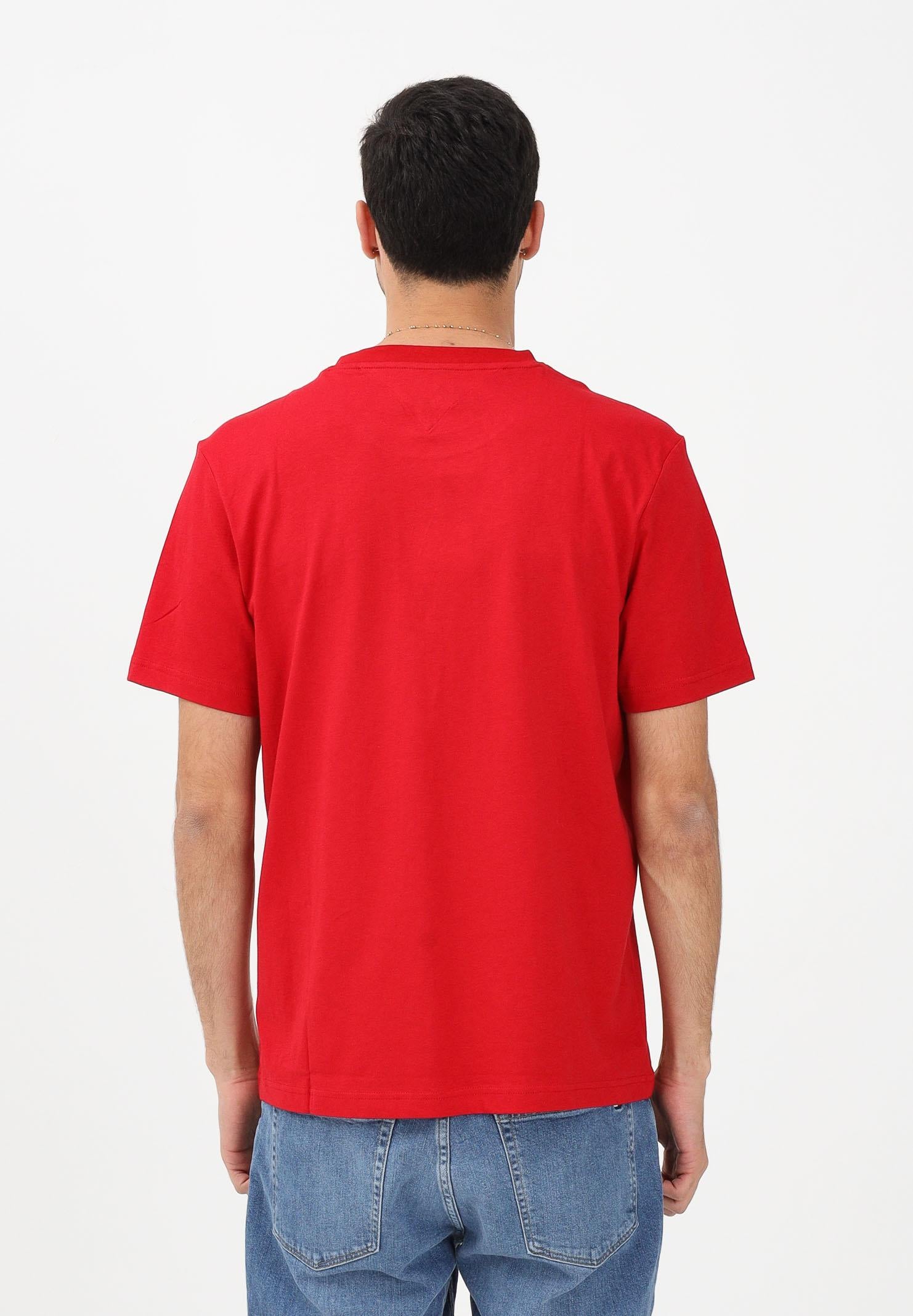 TOMMY HILFIGER T-shirt a manica corta rossa da uomo con logo MW0MW41456 XLD TOMMY HILFIGER
