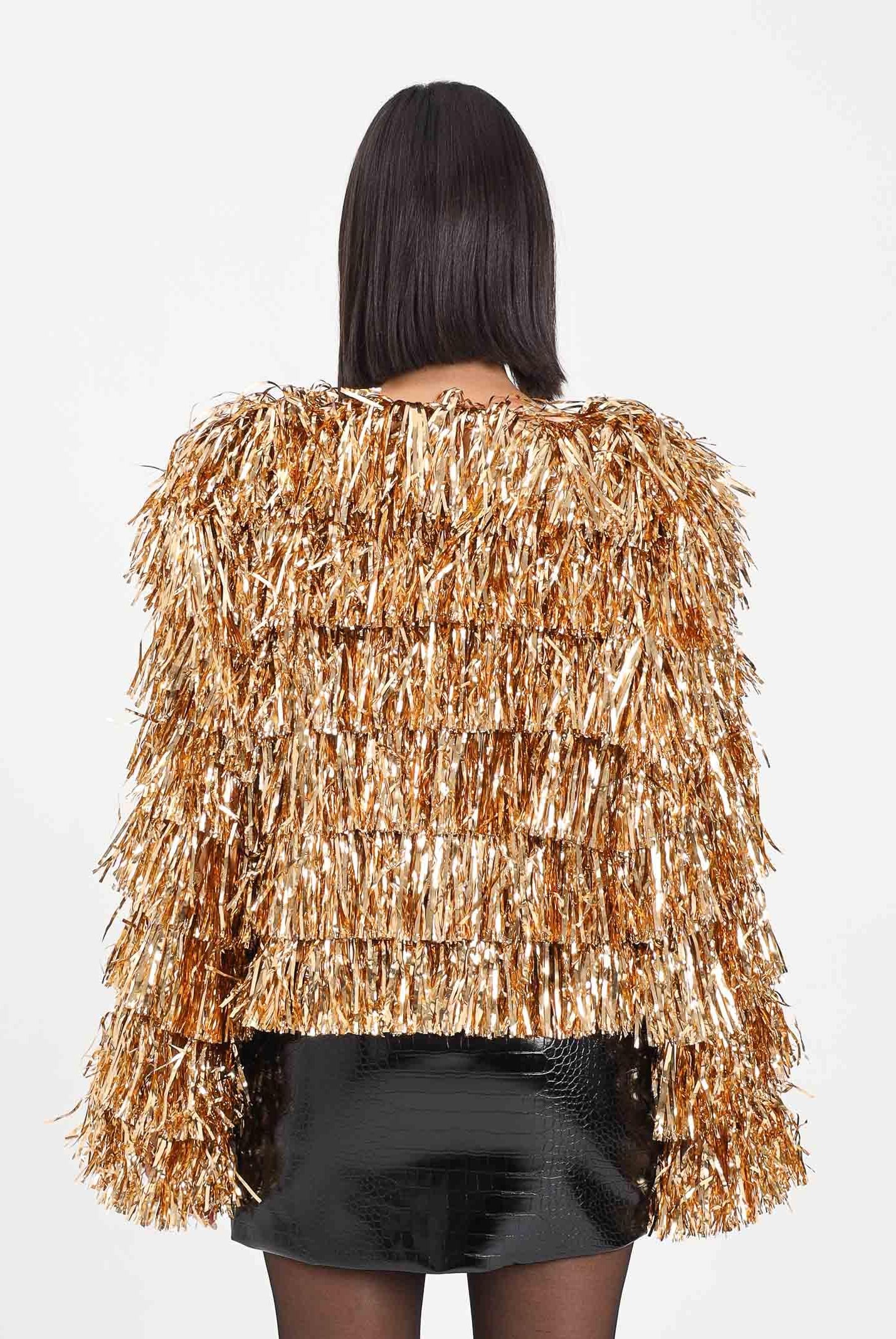 TPN Giacca oro da donna interamente ricoperta da frange ANDERSON402W5 U0 TPN