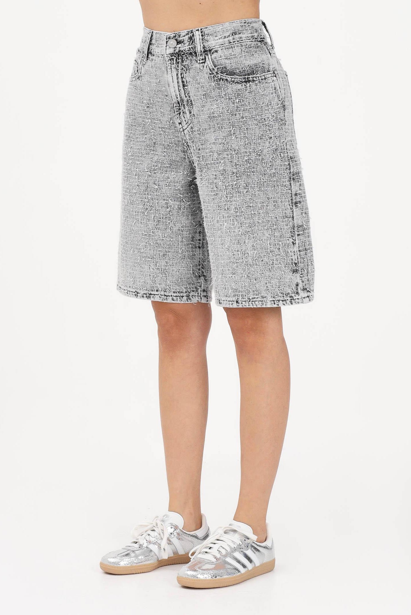 DIESEL Bermuda in denim grigio per donna, ragazzi e bambini J02345KXBR5 K02 DIESEL