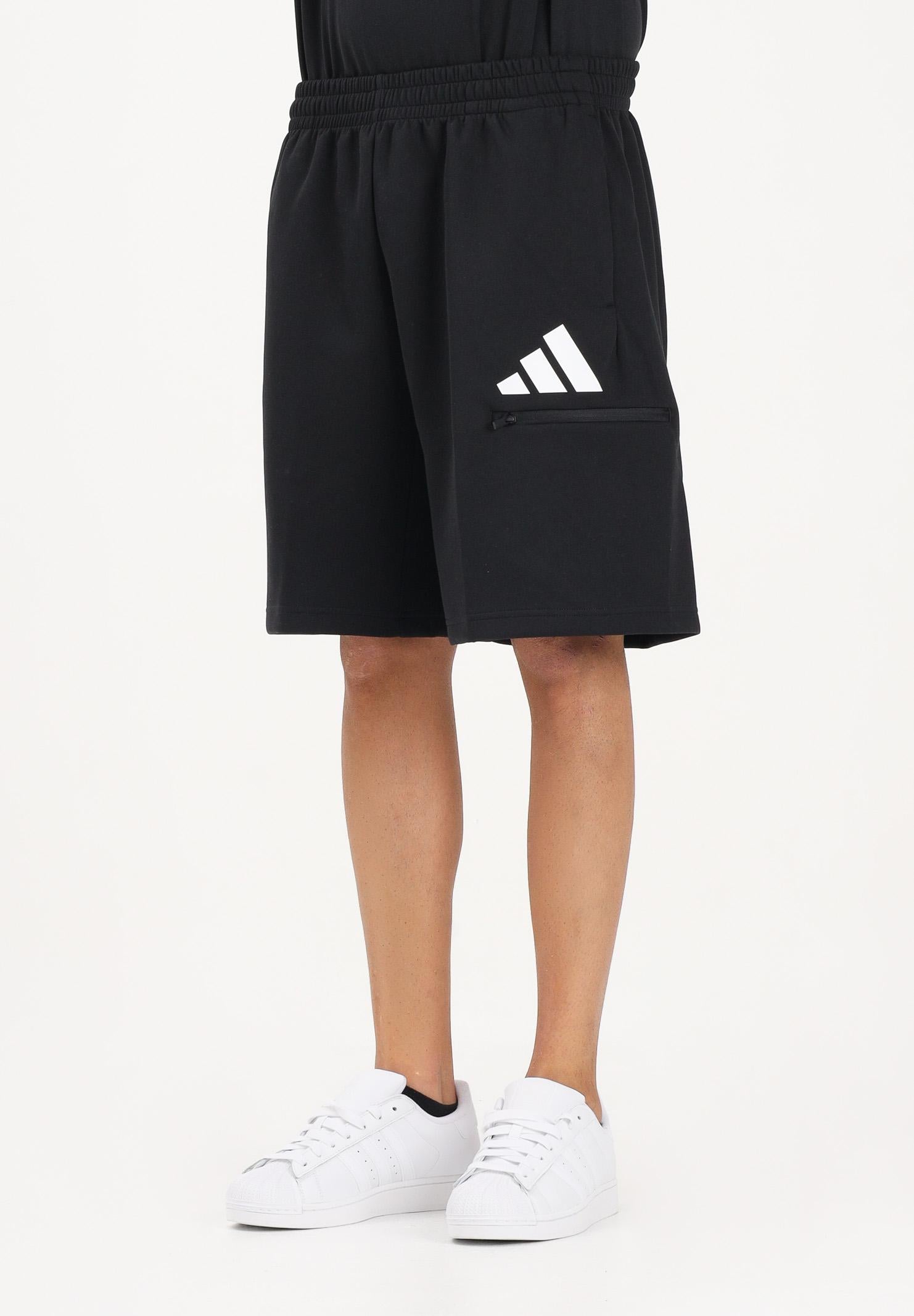 ADIDAS PERFORMANCE Shorts sportivo Future Icons Three Bar nero da uomo JZ9394 . ADIDAS PERFORMANCE