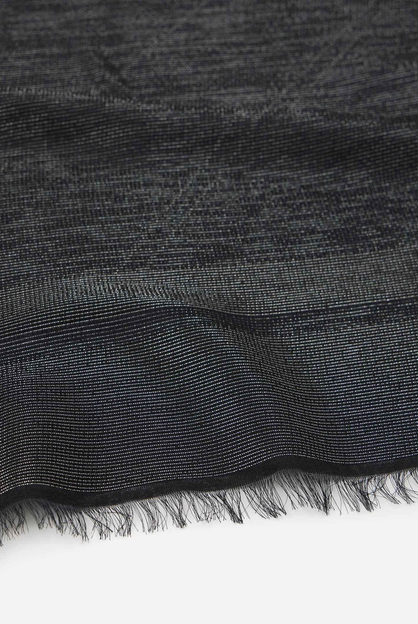 ELISABETTA FRANCHI Sciarpa nera da donna in filo lurex con pattern righe e logo SC03F46E2 110 ELISABETTA FRANCHI