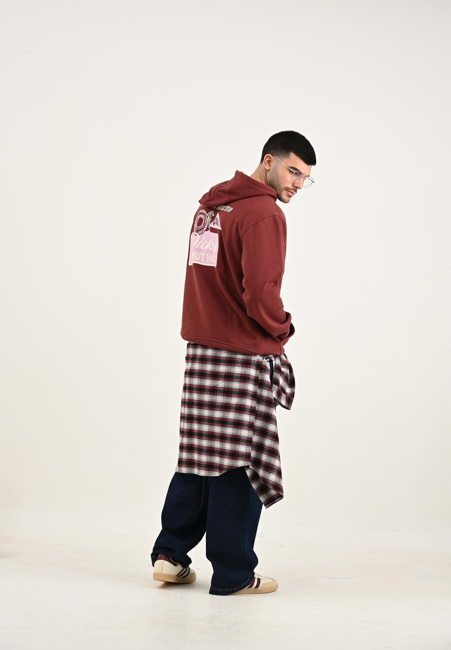 DICKIES Felpa con cappuccio Donut House bordeaux da uomo DK0A88ATL161 DIckies