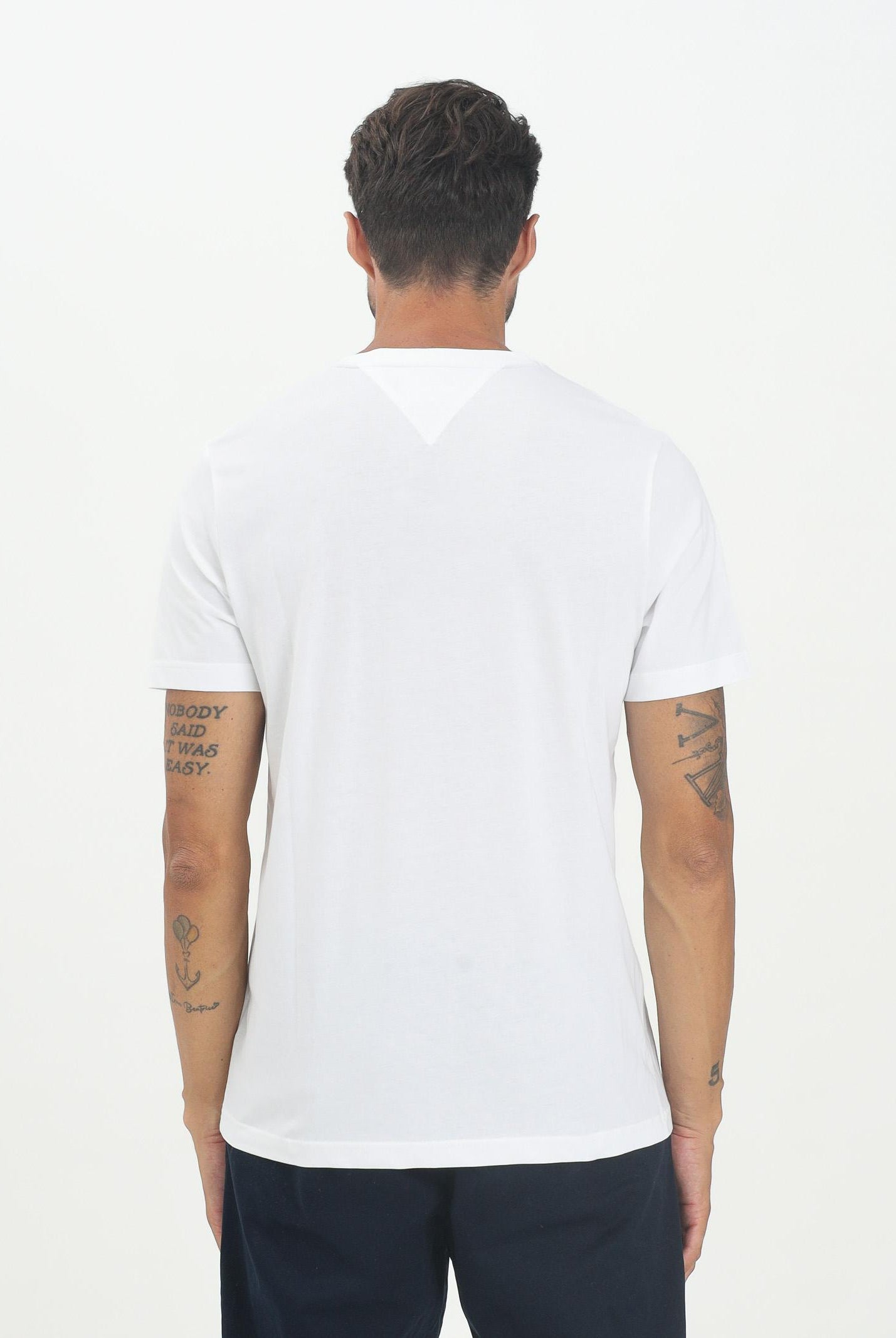 TOMMY HILFIGER T-shirt a manica corta bianca da uomo con logo MW0MW39355YBR TOMMY HILFIGER