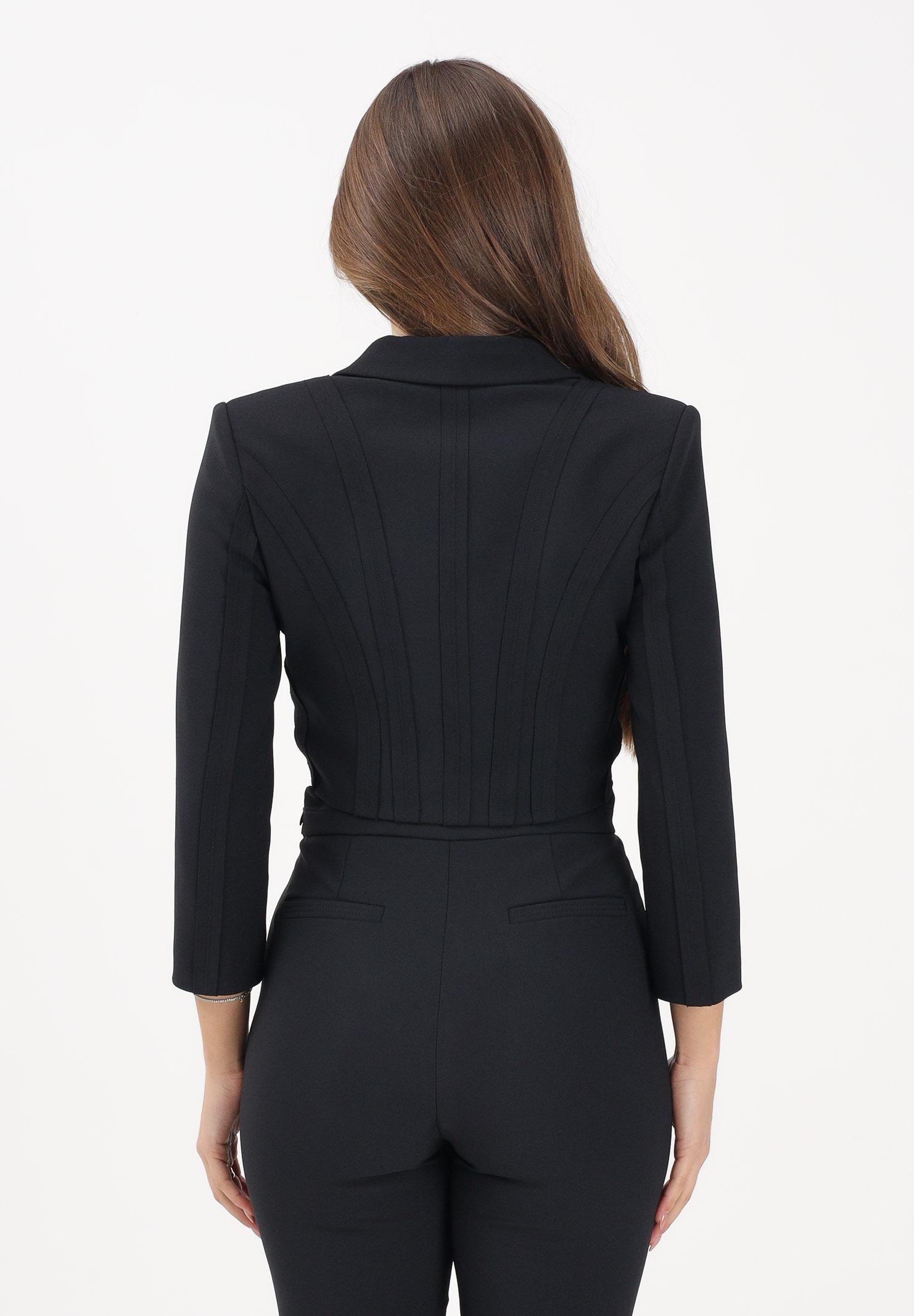 ELISABETTA FRANCHI Giacca crop nera da donna GI22261E2 110 ELISABETTA FRANCHI
