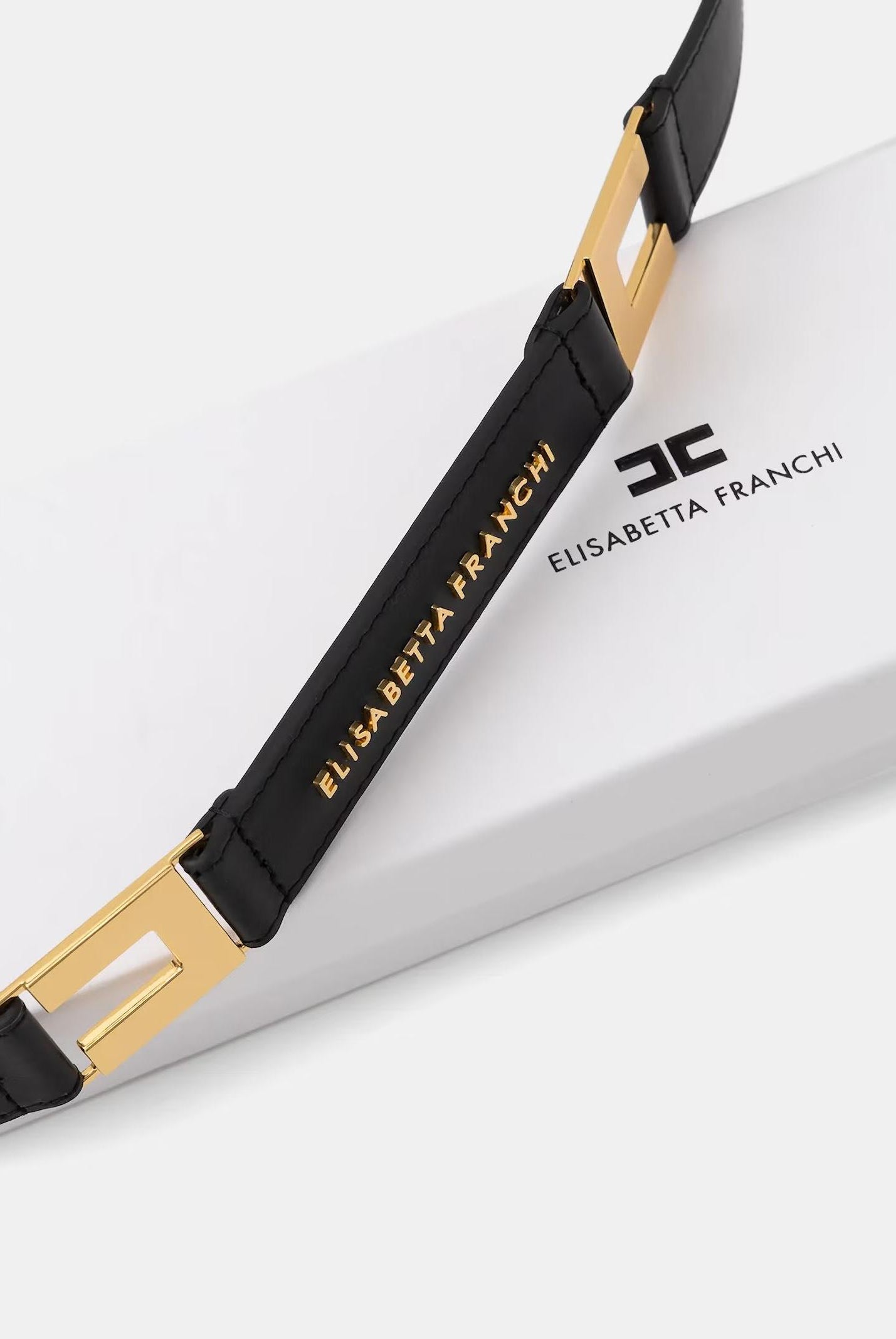 ELISABETTA FRANCHI Cintura nera da donna con logo CT09S61E2 110 ELISABETTA FRANCHI