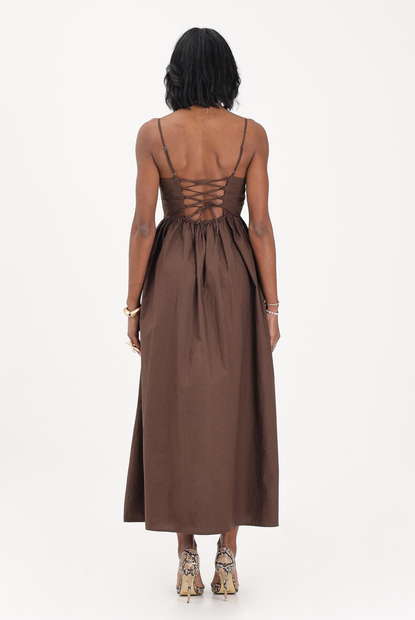 ONLY Abito lungo marrone da donna 15371869 SHBA ONLY