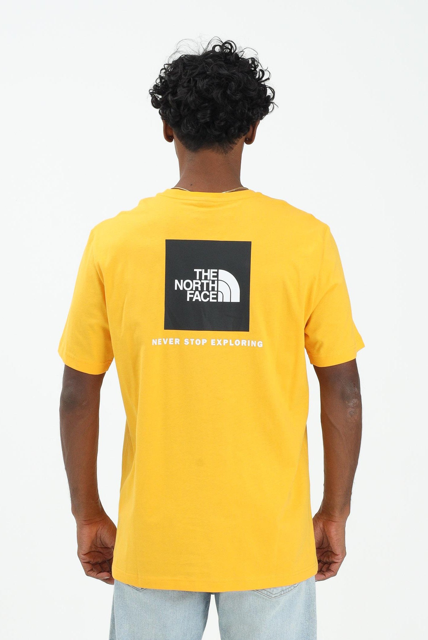 THE NORTH FACE T-shirt a manica corta NSE Reflective Box gialla da uomo NF0A87NPZU31 . THE NORTH FACE