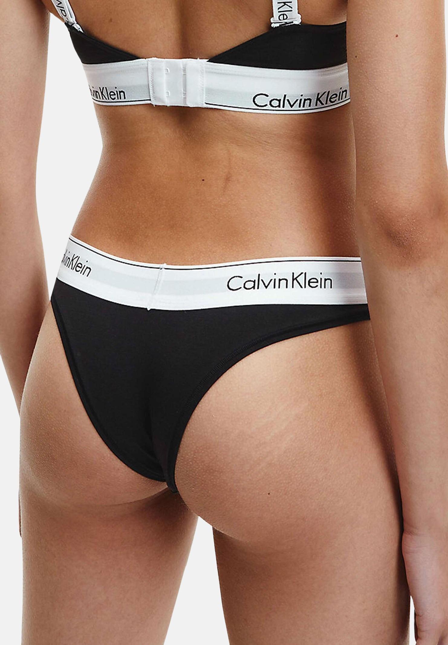 CALVIN KLEIN Slip nero da donna con elastico logato 000QF5981E UB1 CALVIN KLEIN