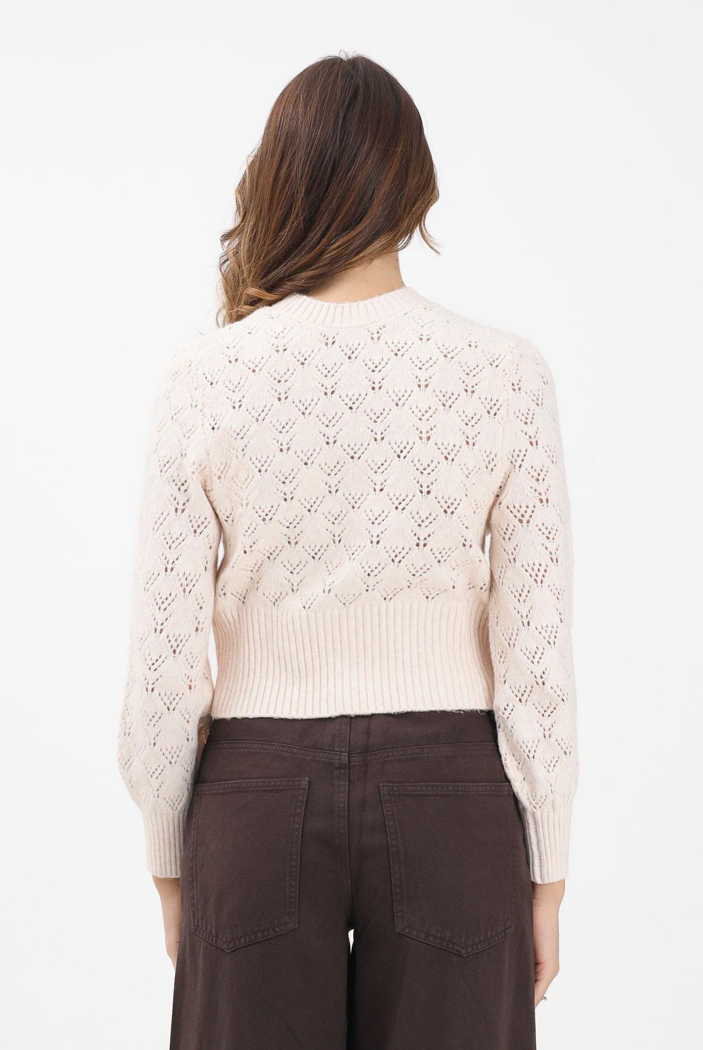 JDY Cardigan corto beige da donna 15355619 WhitecapGray JDY