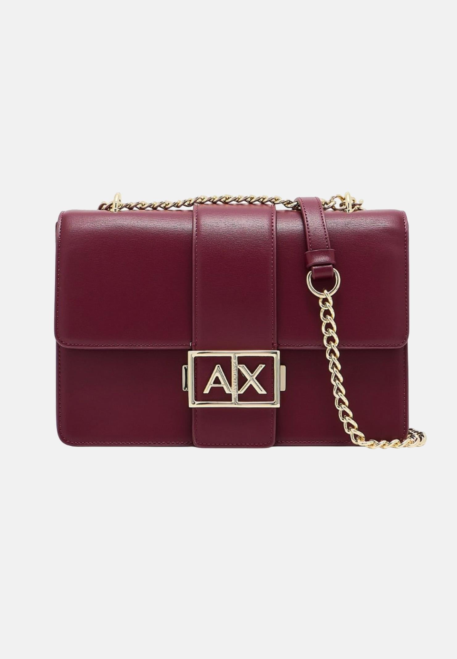 ARMANI EXCHANGE Borsa a tracolla bordeaux da donna con logo XW000070AF12039 UA343 ARMANI EXCHANGE