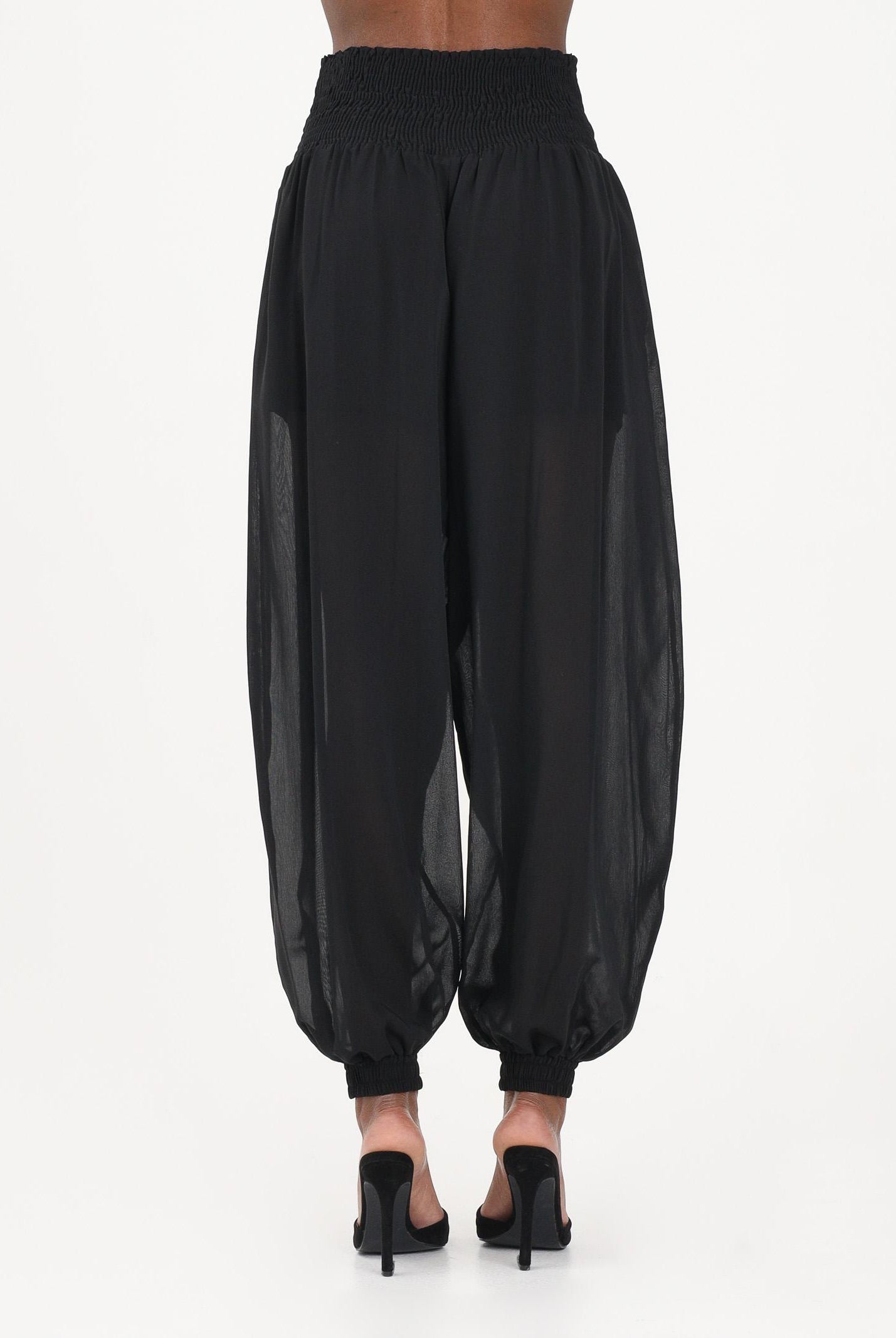 PINKO Pantalone nero da donna ampio e fluido 106845A3B2 Z99 PINKO