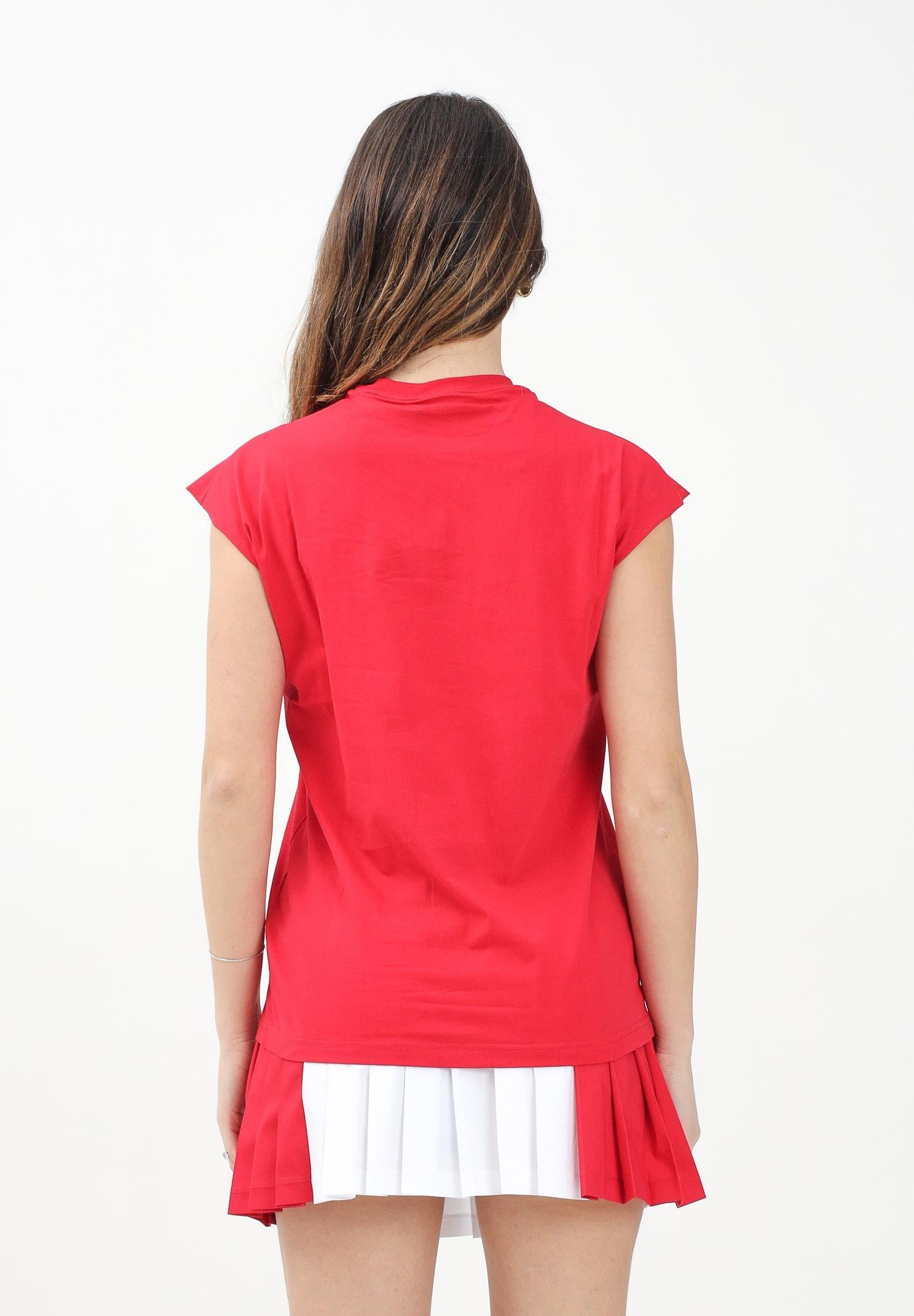 DSQUARED2 T-shirt senza maniche rossa per donna, ragazzi e bambini con stampa logo DQ2900D0A47 DQ405 DSQUARED2