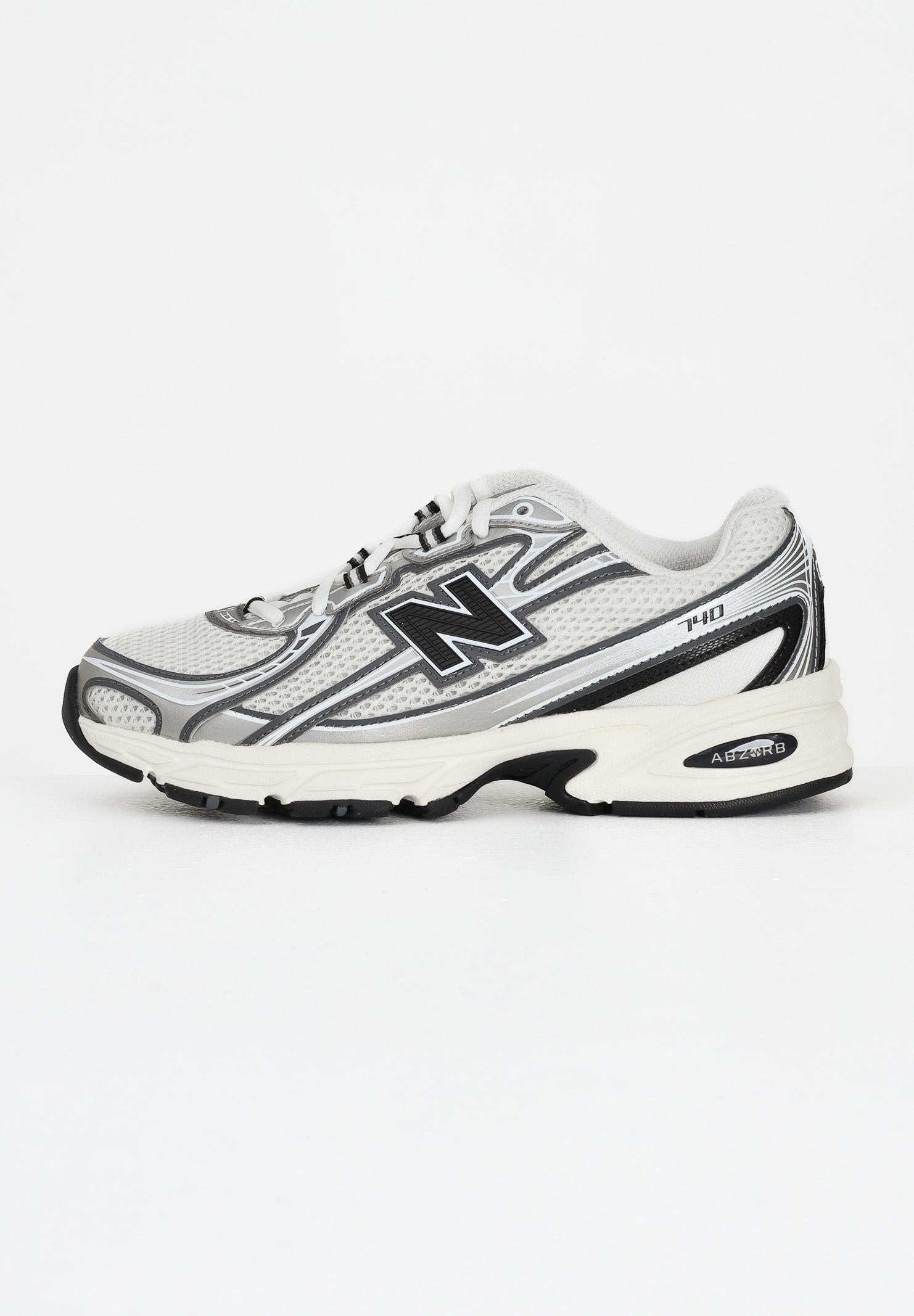 NEW BALANCE Sneakers 740 bianche, argento e nere da uomo U740BK2 . NEW BALANCE