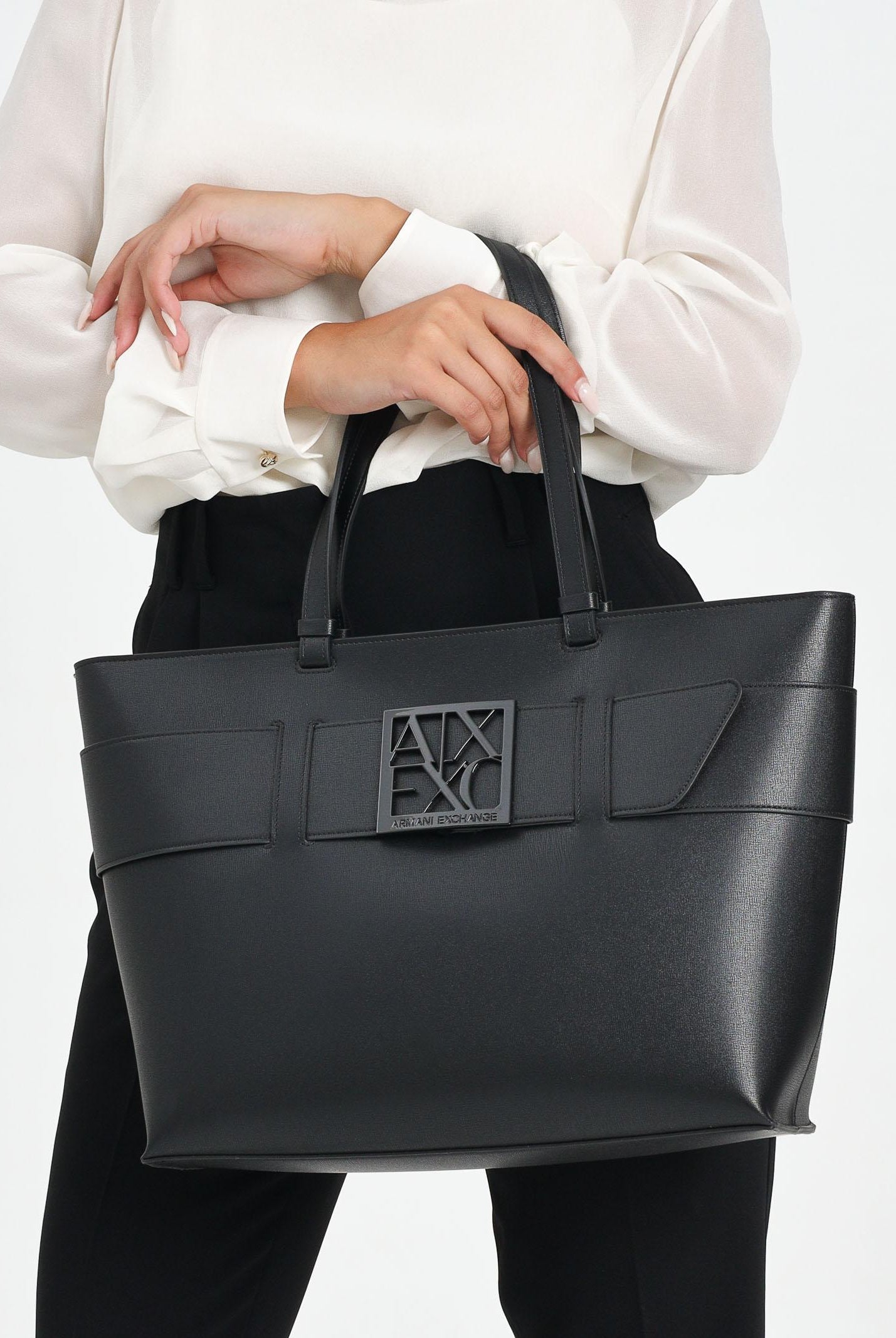 ARMANI EXCHANGE Shopper nera da donna con logo 9491270A874 00020 ARMANI EXCHANGE