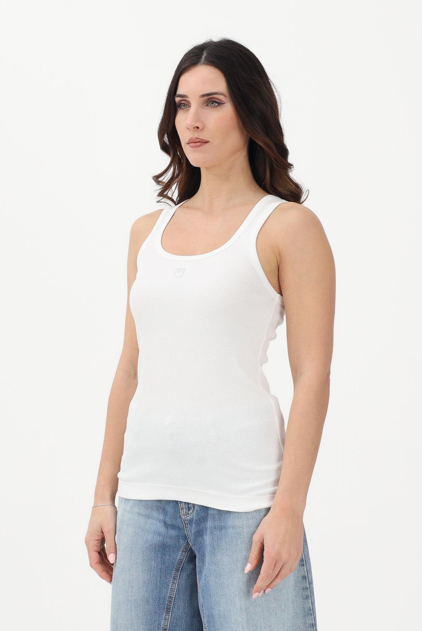 PINKO Canotta CALCOLATORE bianca da donna 100807A338 Z05 PINKO