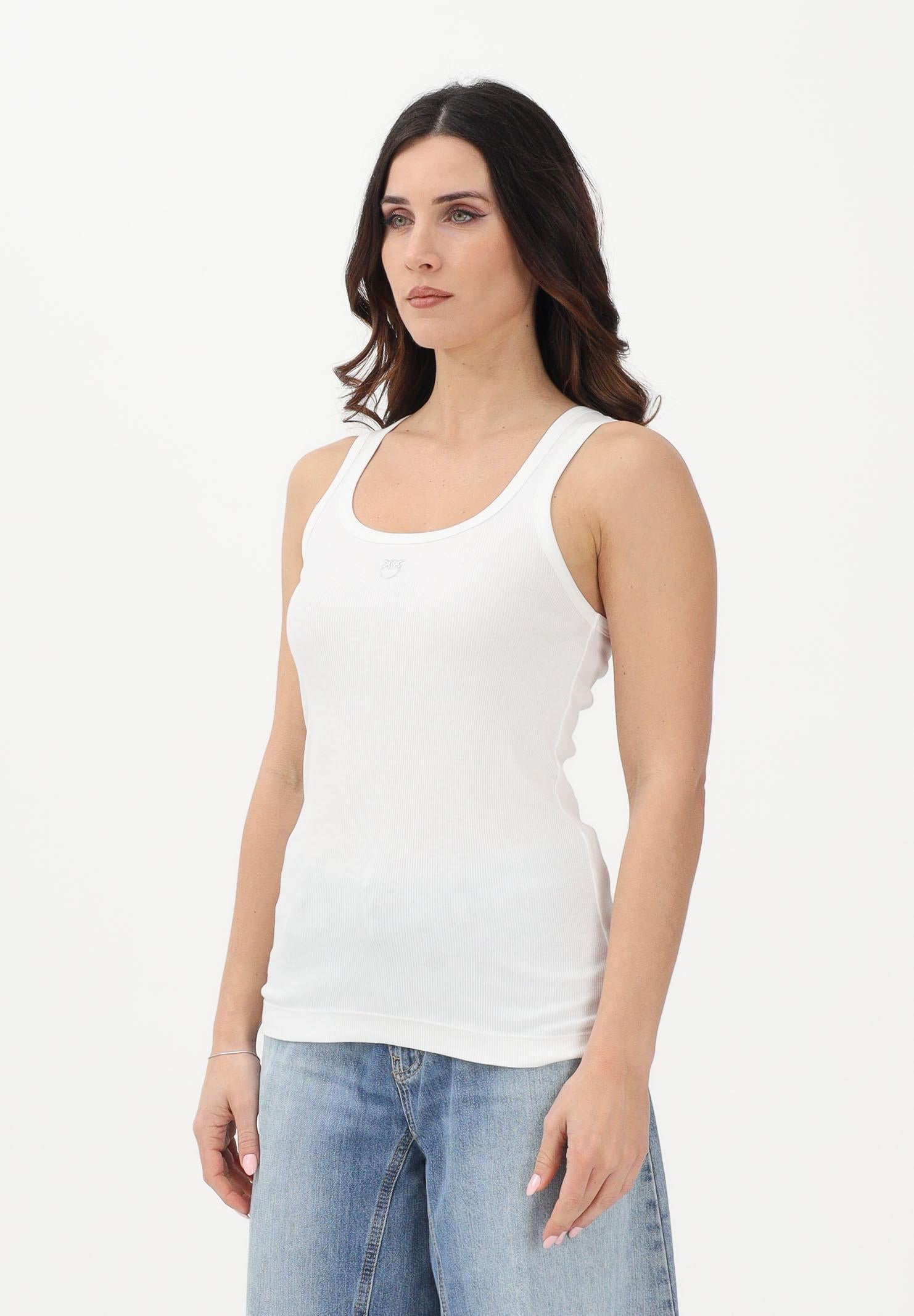 PINKO Canotta CALCOLATORE bianca da donna 100807A338 Z05 PINKO