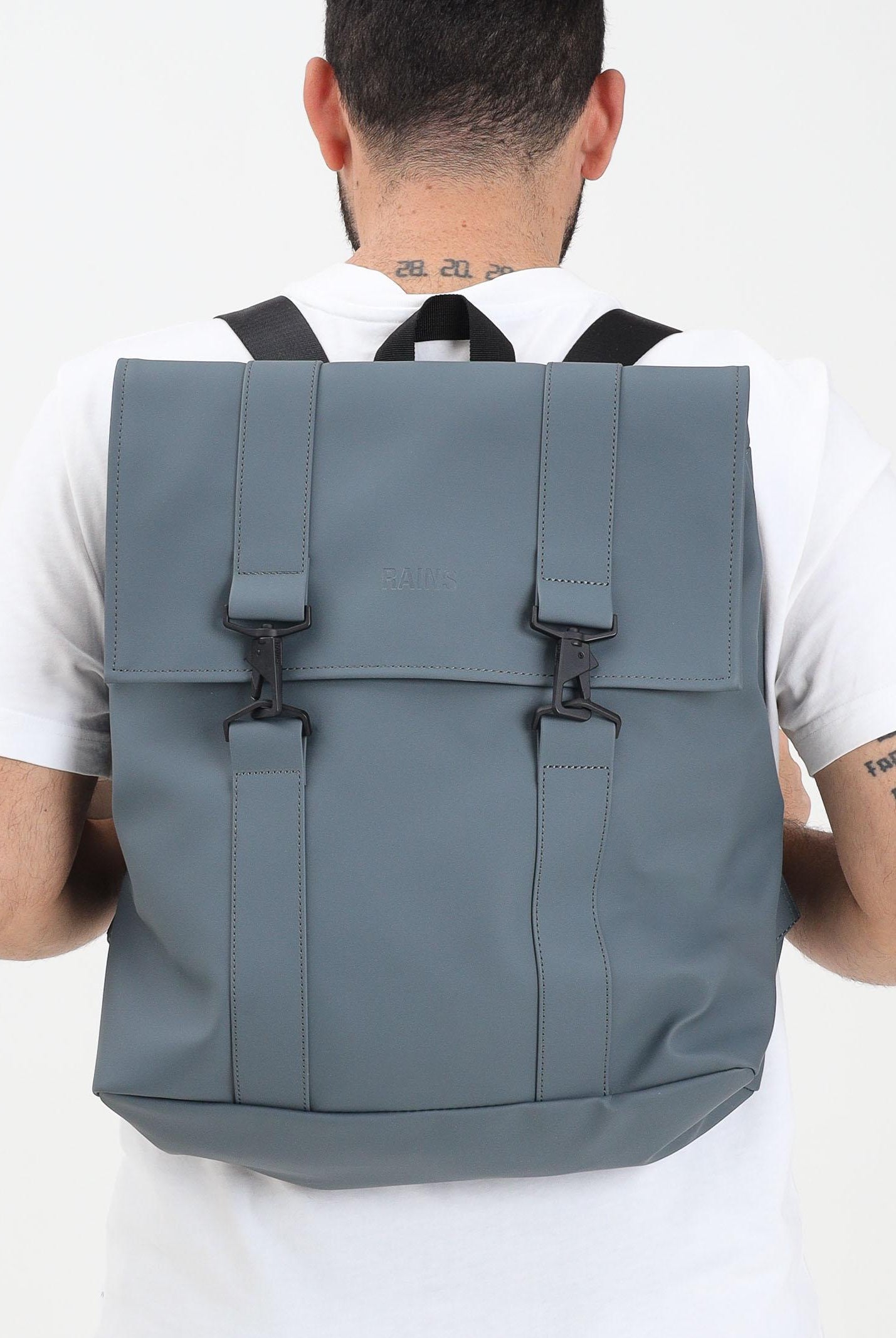 RAINS Zaino MSN blu laguna per uomo e donna RA13300 LAG RAINS