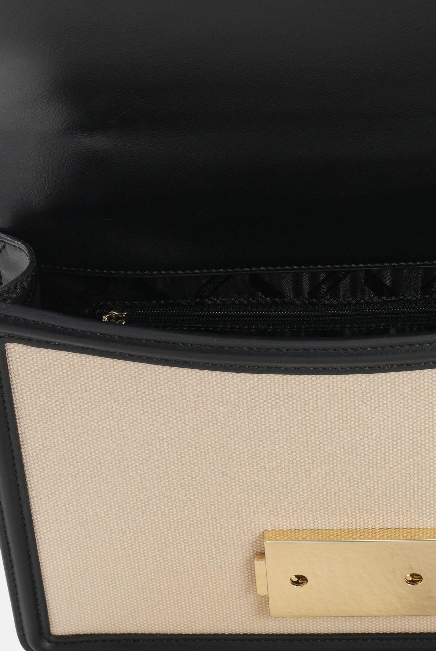 ARMANI EXCHANGE Borsa a tracolla beige e nera da donna con fibbia logo XW000070AF22570 MC479 ARMANI EXCHANGE