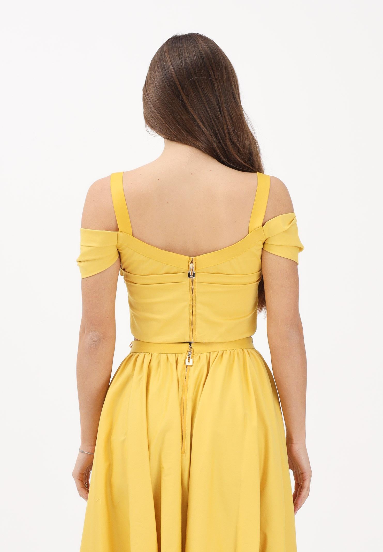 ELISABETTA FRANCHI Top giallo da donna con collana TO04861E2 EV4 ELISABETTA FRANCHI