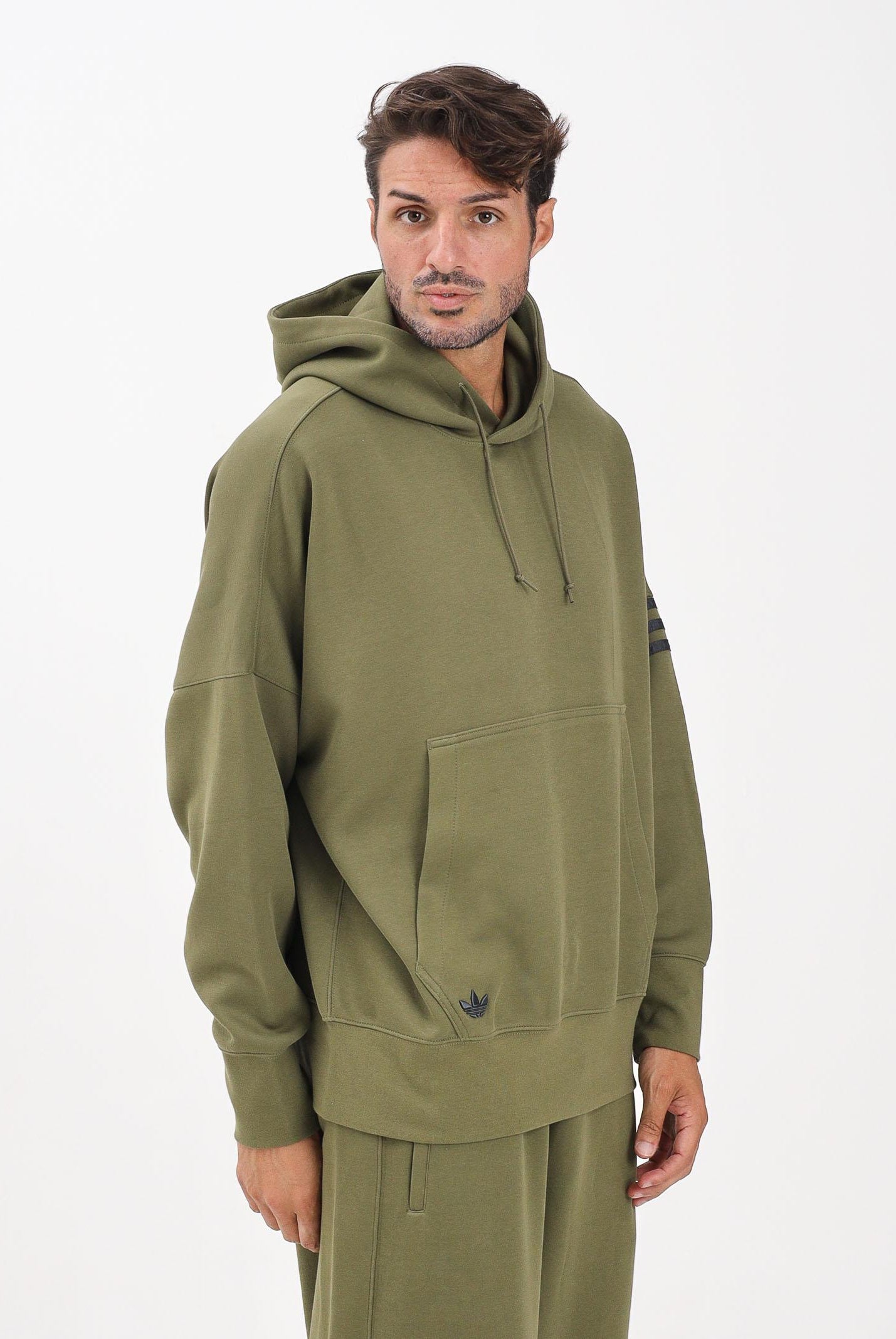 ADIDAS ORIGINALS Felpa con cappuccio Neuclassics verde pisello da uomo HZ3739 ADIDAS ORIGINALS