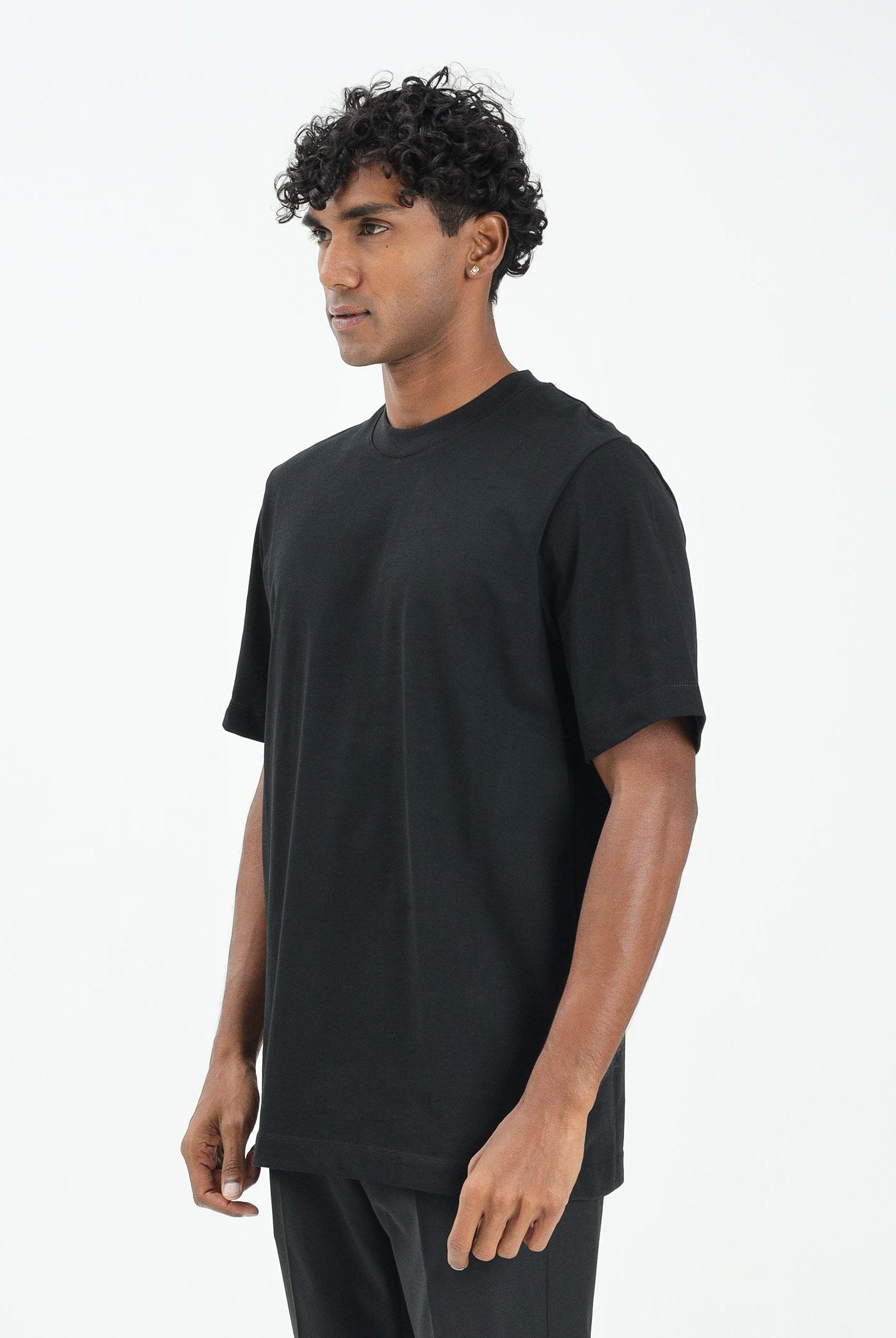 YES LONDON T-shirt a manica corta nera da uomo XM4228 NE YES LONDON